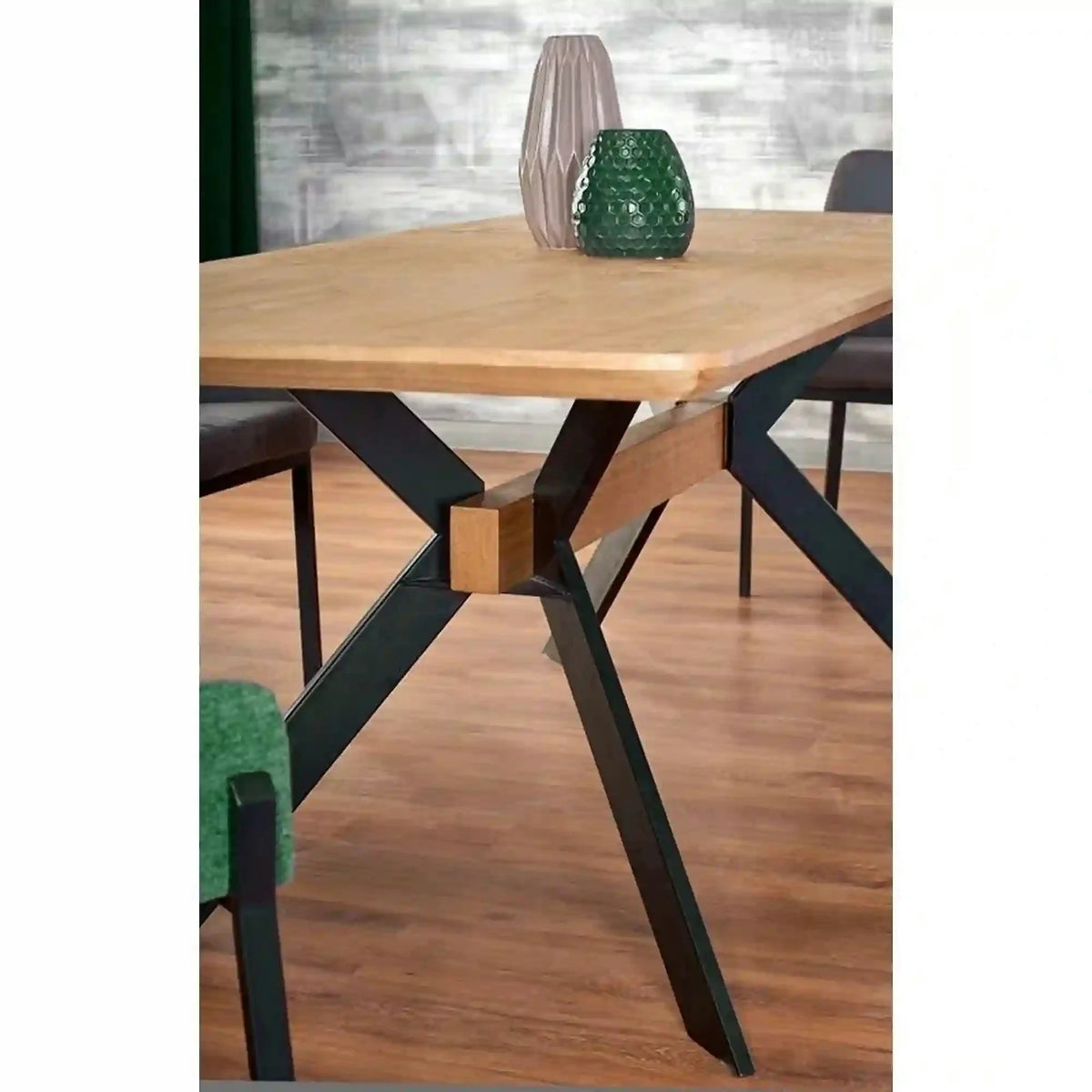 Masa extensibila BACARDI, stejar sonoma/negru, 160/220x90x76 cm
