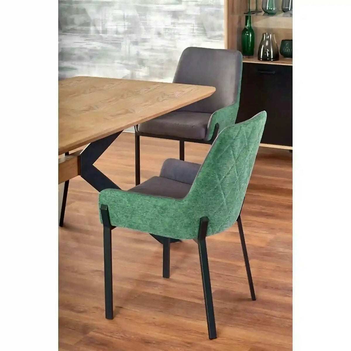 Masa extensibila BACARDI, stejar sonoma/negru, 160/220x90x76 cm
