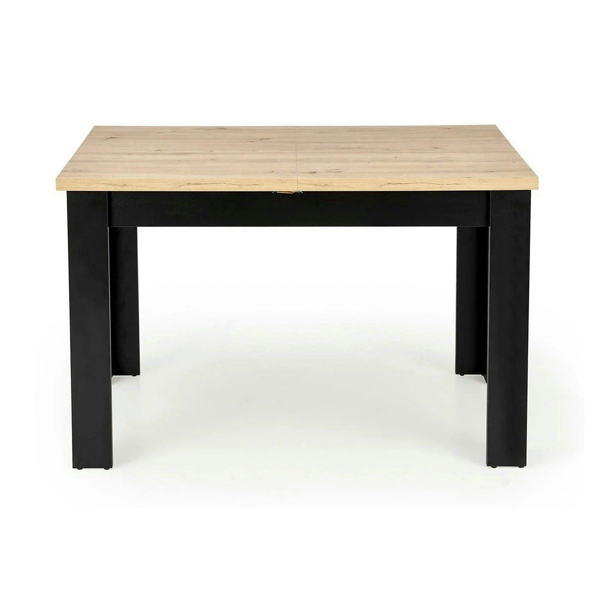 Masa extensibila BAGIO, stejar/negru, PAL laminat, 120/160x80x77 cm