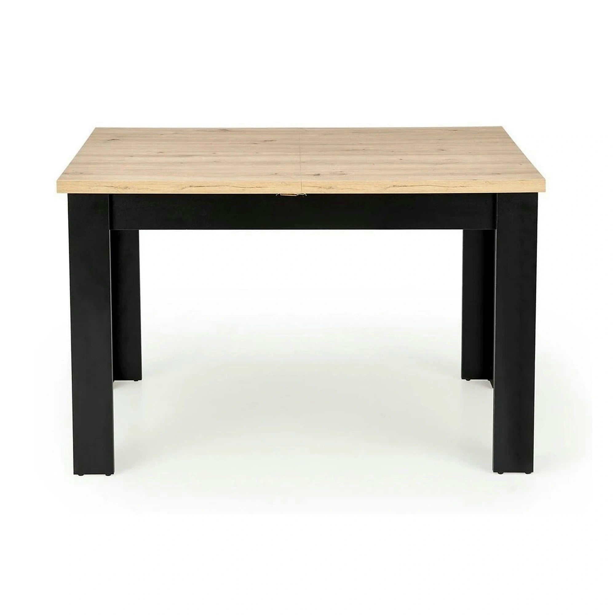 Masa extensibila BAGIO, stejar/negru, PAL laminat, 120/160x80x77 cm