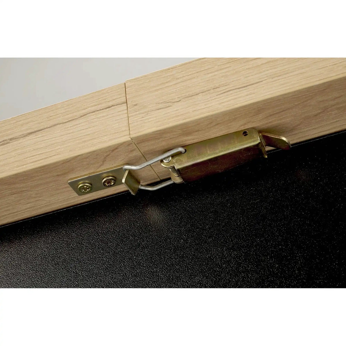 Masa extensibila BAGIO, stejar/negru, PAL laminat, 120/160x80x77 cm
