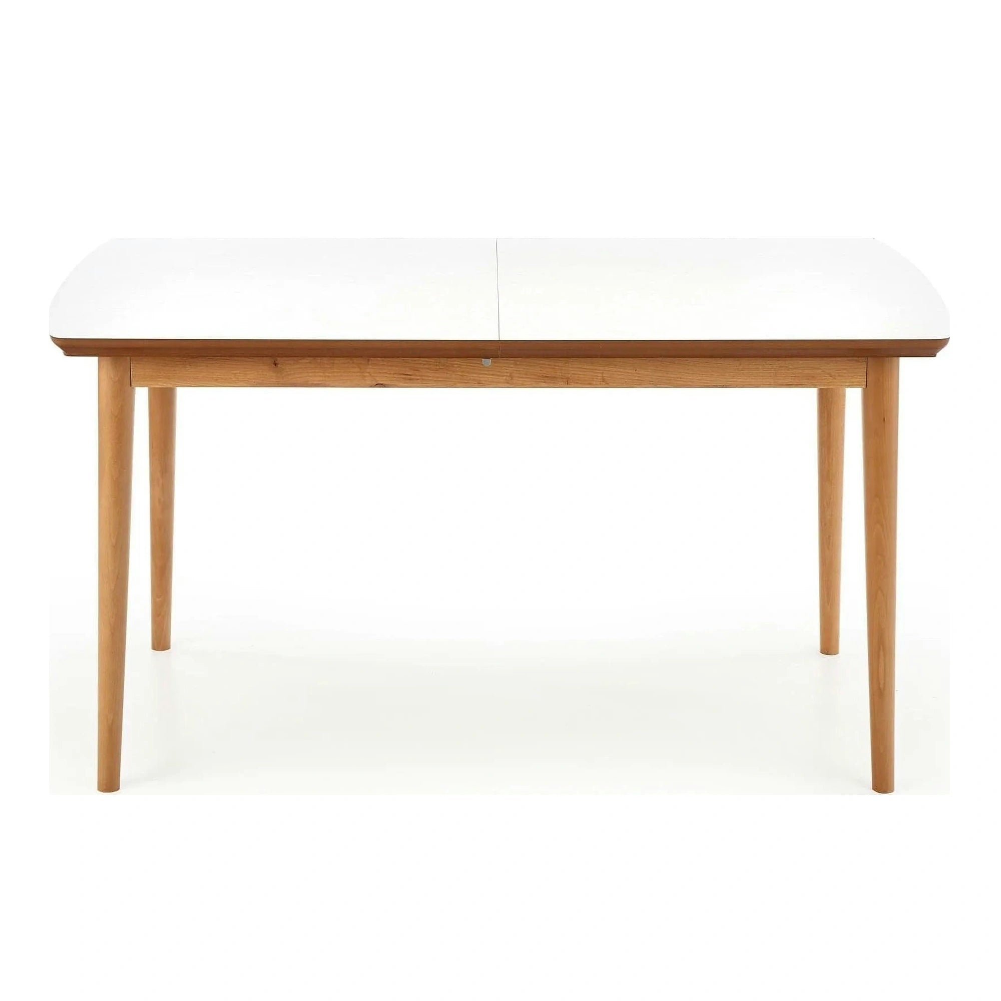Masa extensibila BARRET, alb/stejar, 90/190x80x75 cm