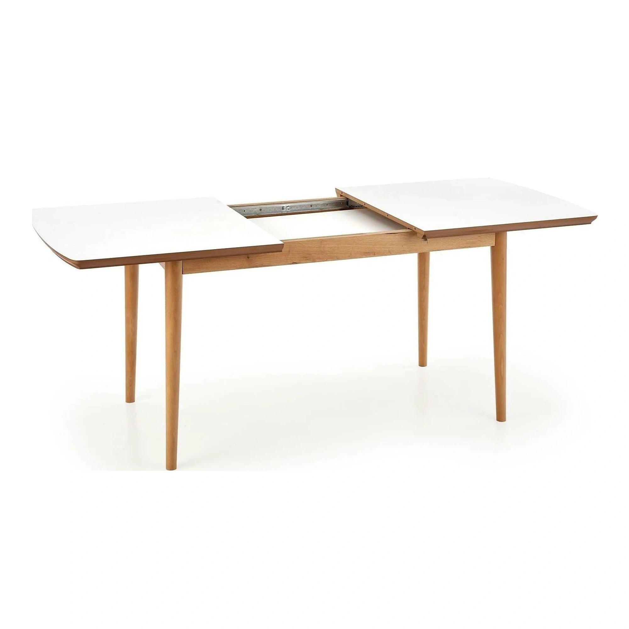 Masa extensibila BARRET, alb/stejar, 90/190x80x75 cm