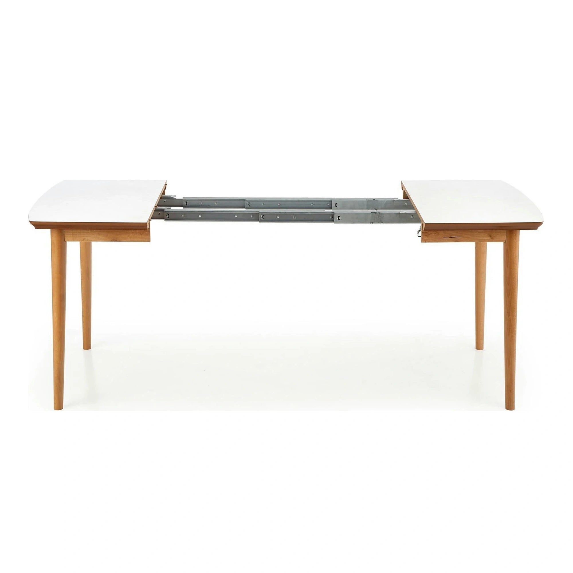 Masa extensibila BARRET, alb/stejar, 90/190x80x75 cm