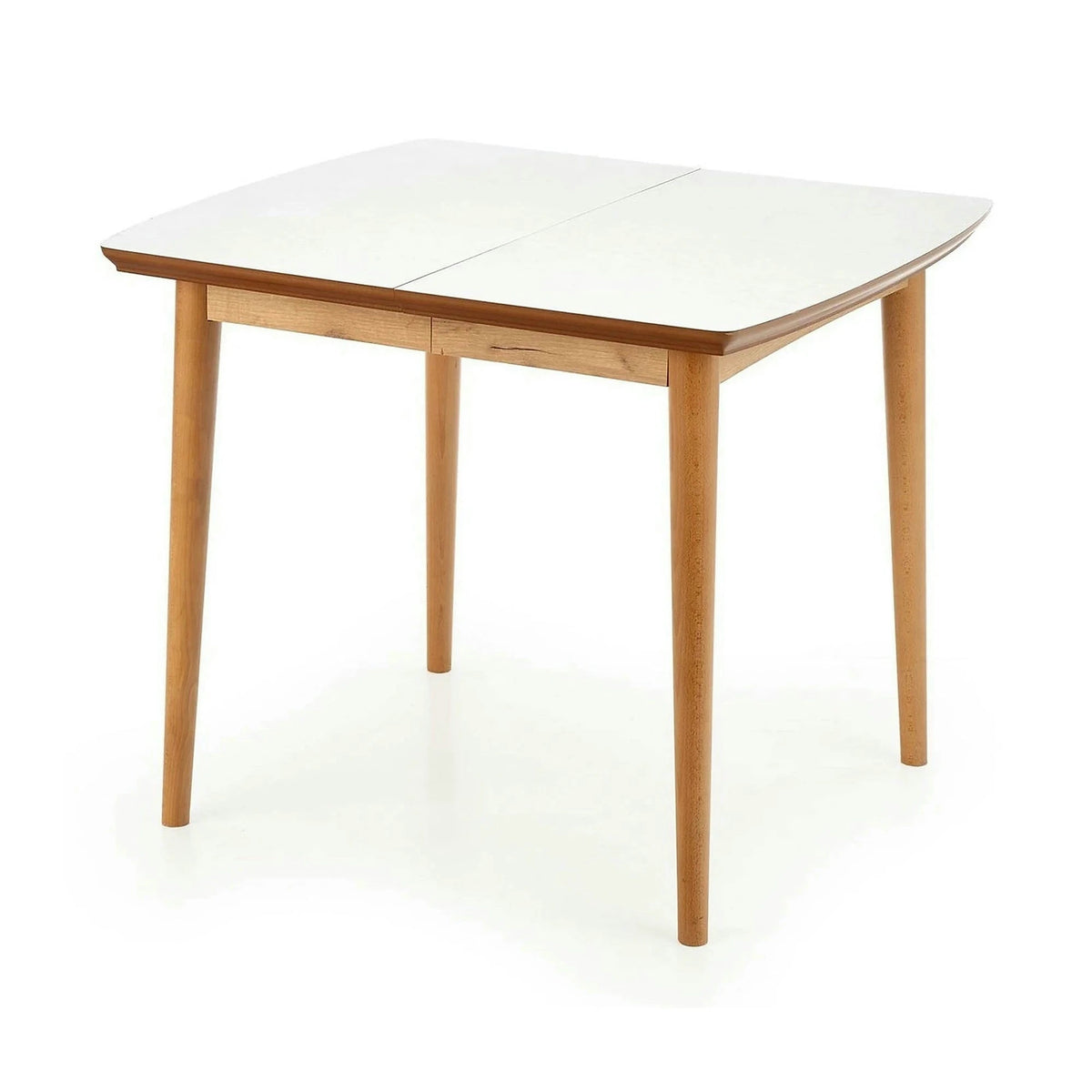 Masa extensibila BARRET, alb/stejar, 90/190x80x75 cm