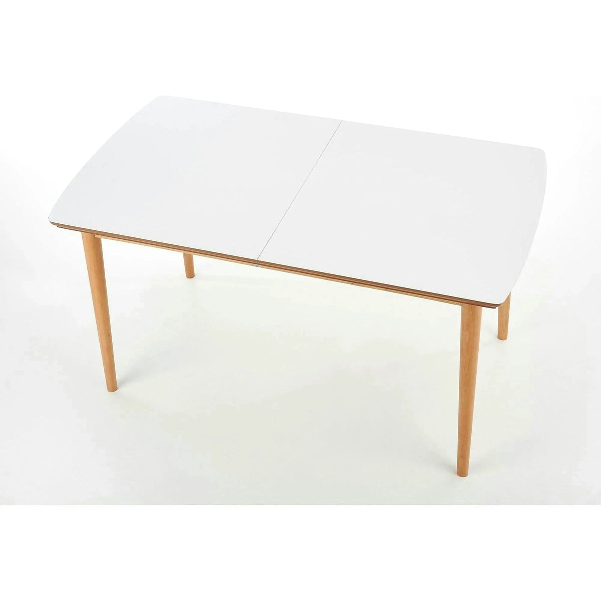 Masa extensibila BARRET, alb/stejar, 90/190x80x75 cm