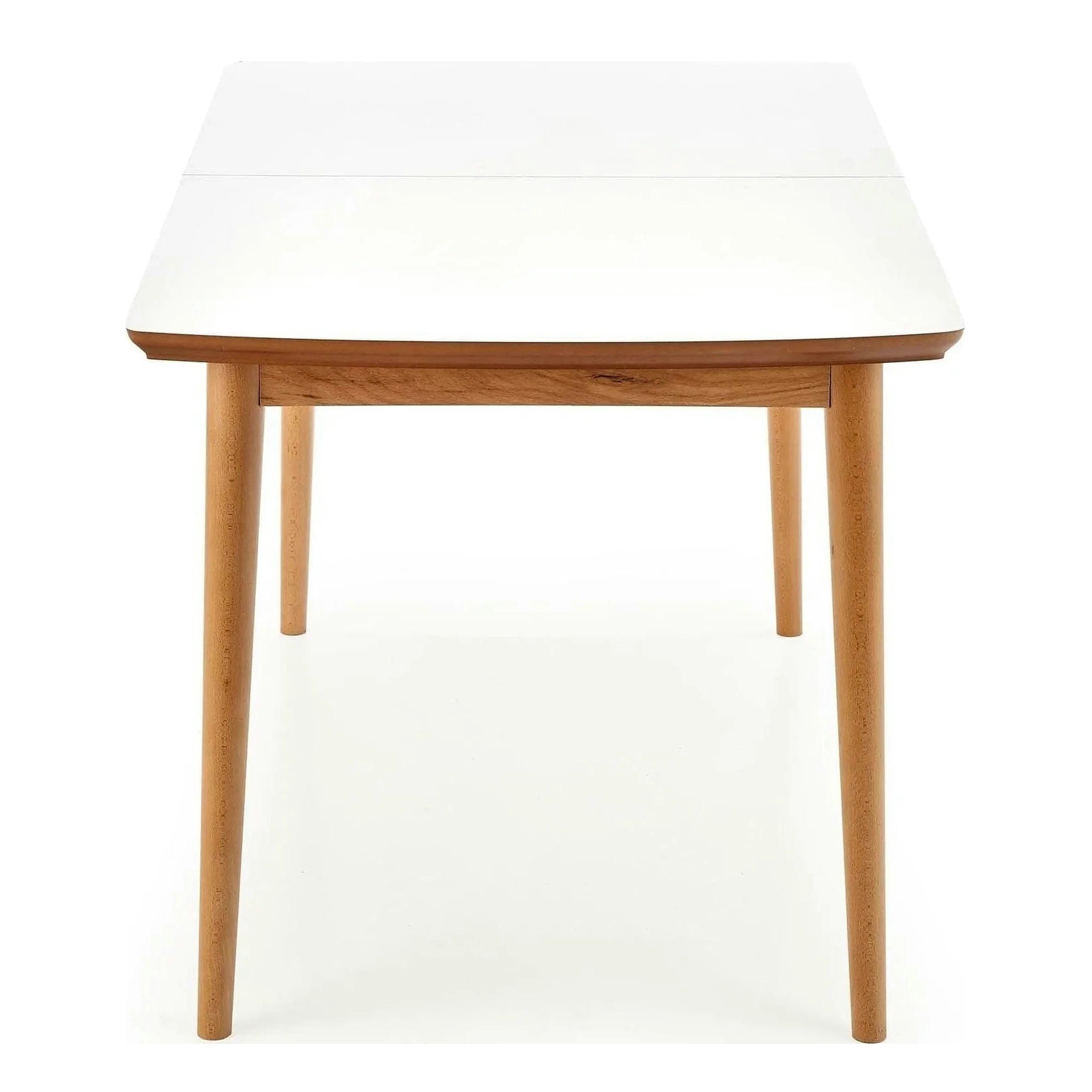 Masa extensibila BARRET, alb/stejar, 90/190x80x75 cm