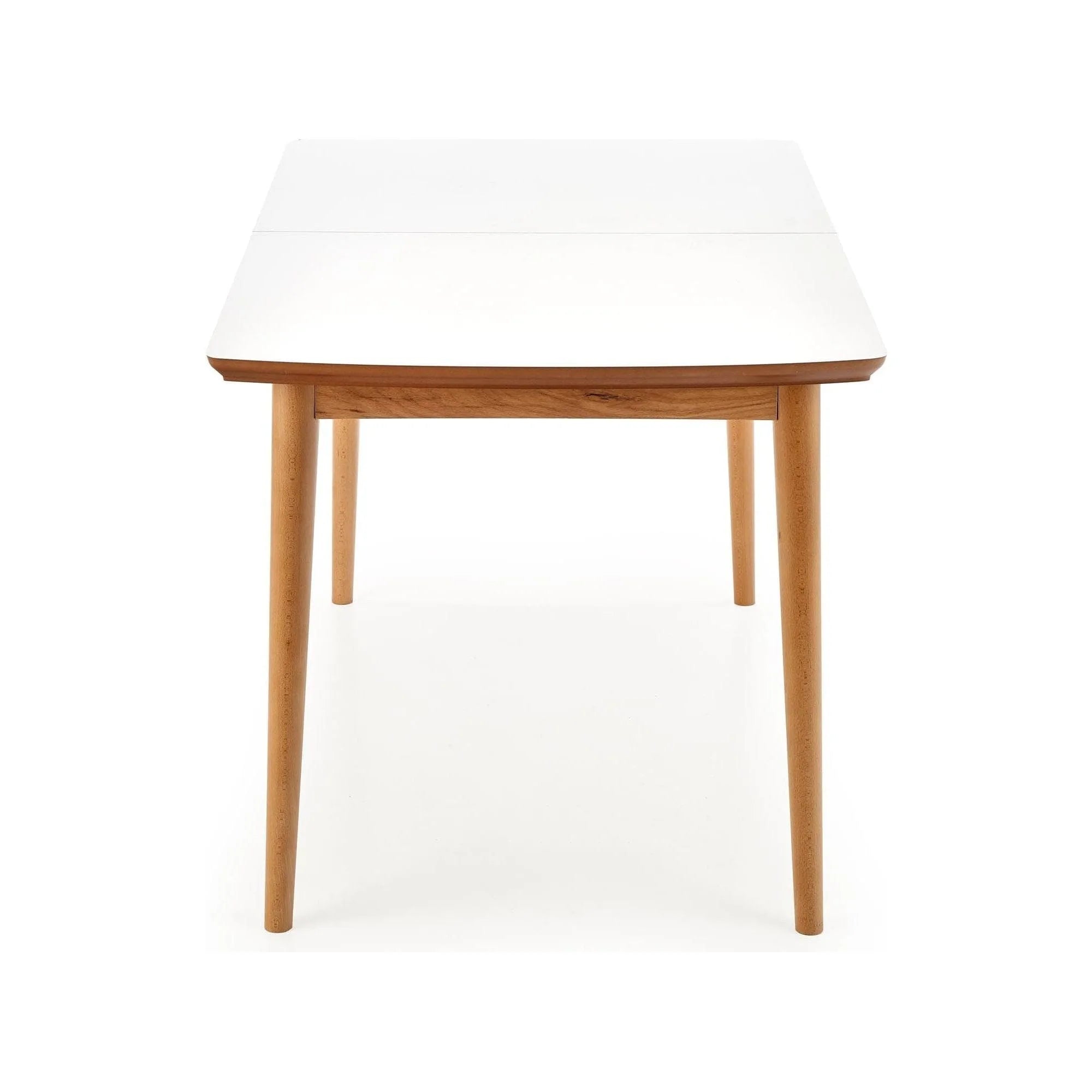 Masa extensibila BARRET, alb/stejar, 90/190x80x75 cm