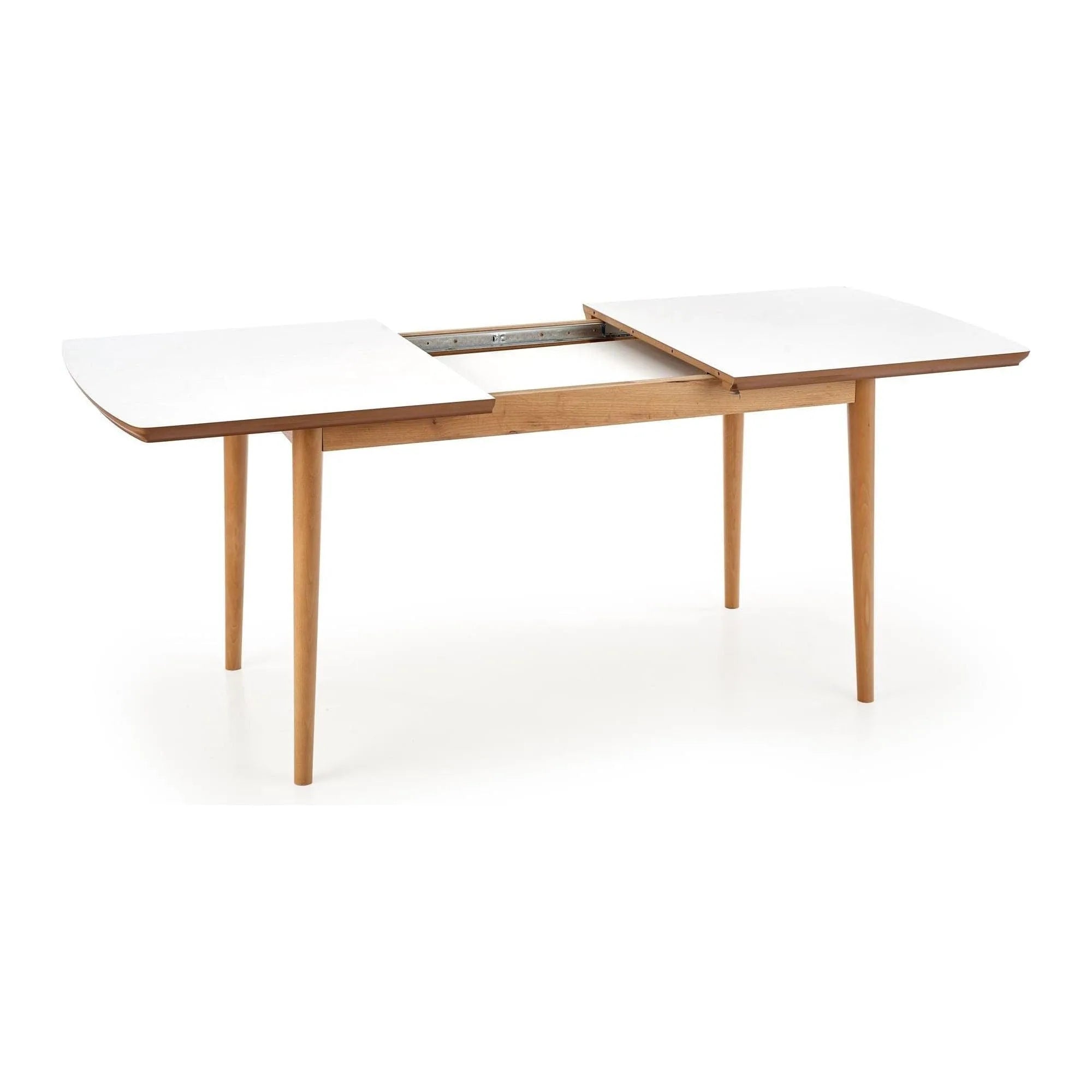 Masa extensibila BARRET, alb/stejar, 90/190x80x75 cm