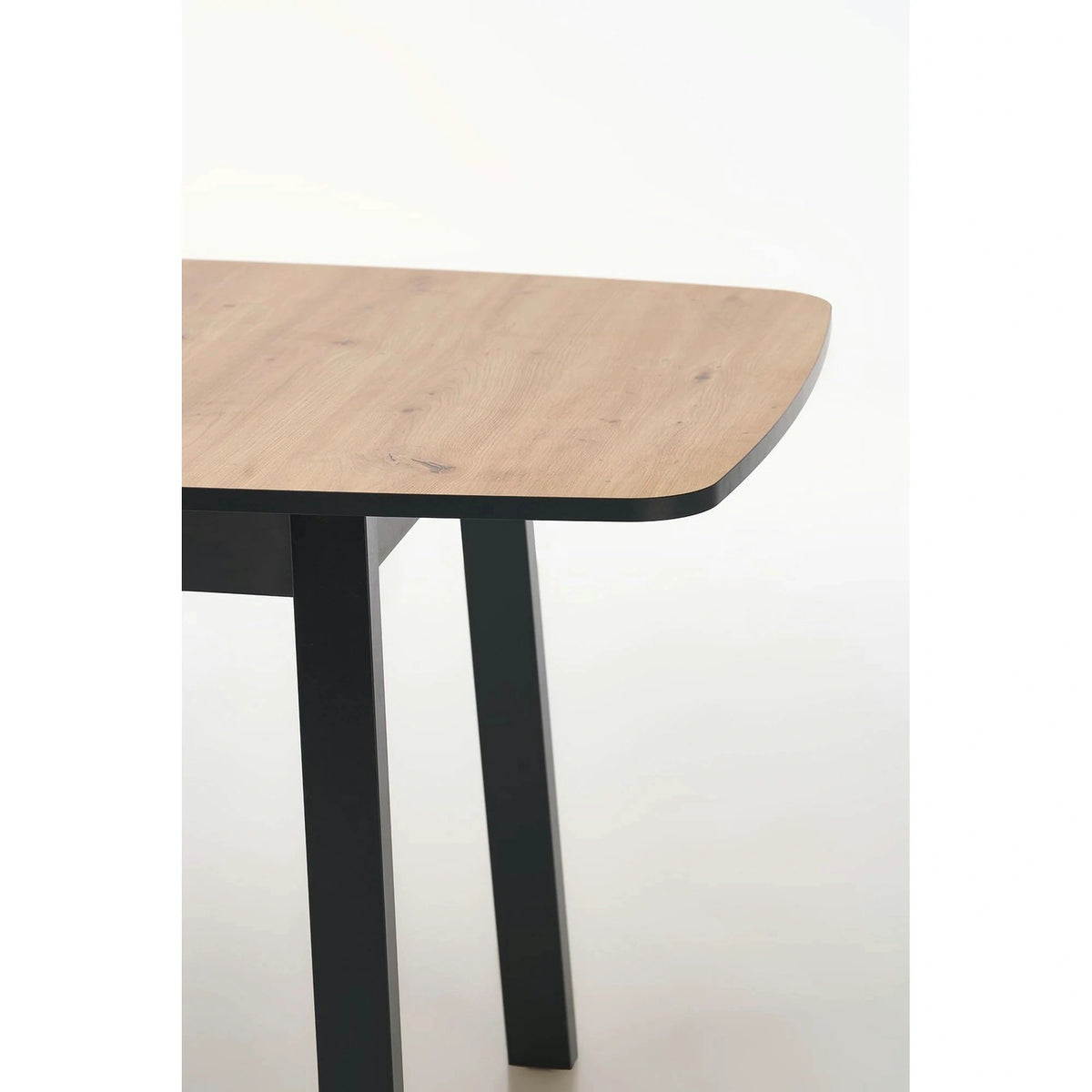 Masa extensibila BARRIL, stejar artisan/negru, 130/170x80x72 cm