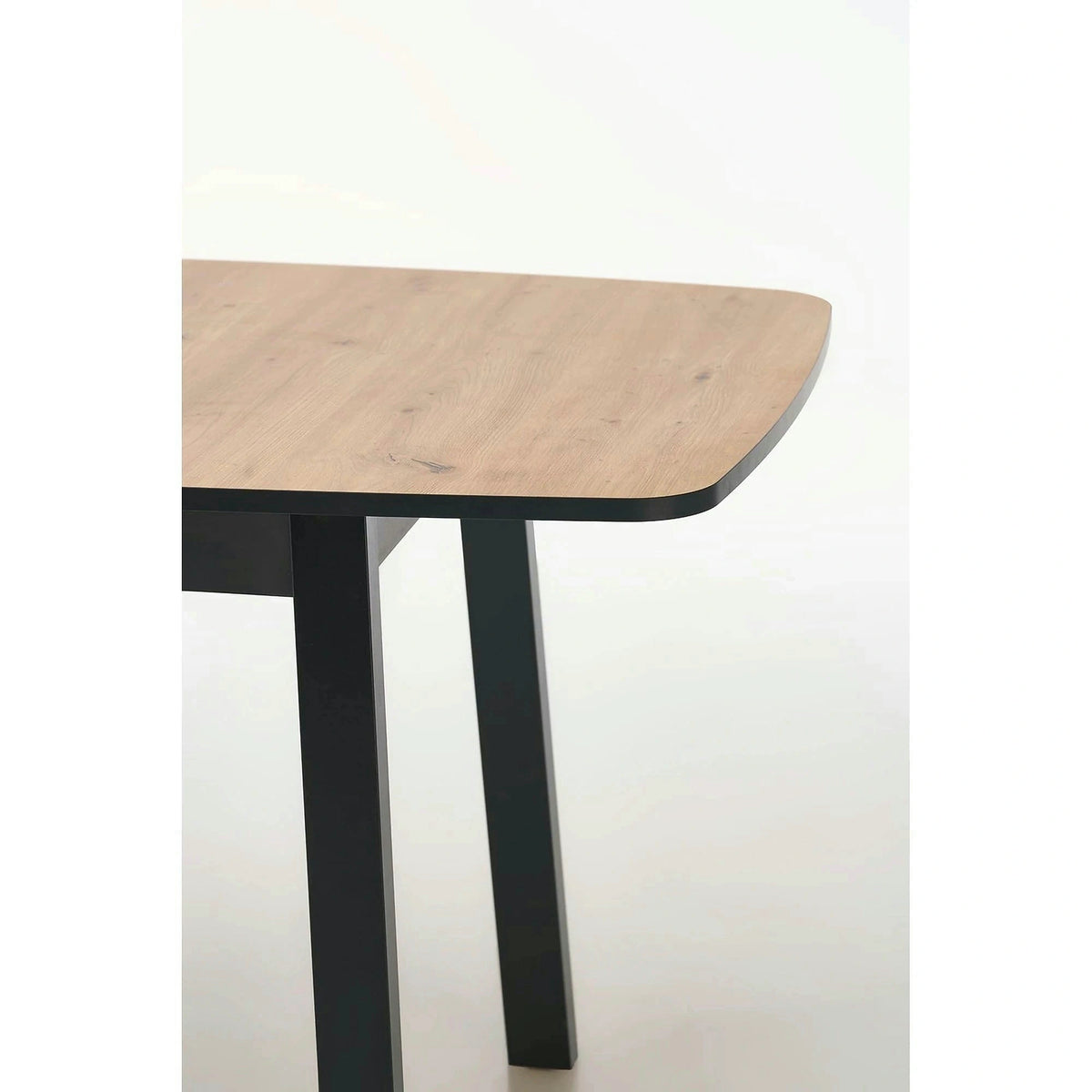 Masa extensibila BARRIL, stejar artisan/negru, 130/170x80x72 cm