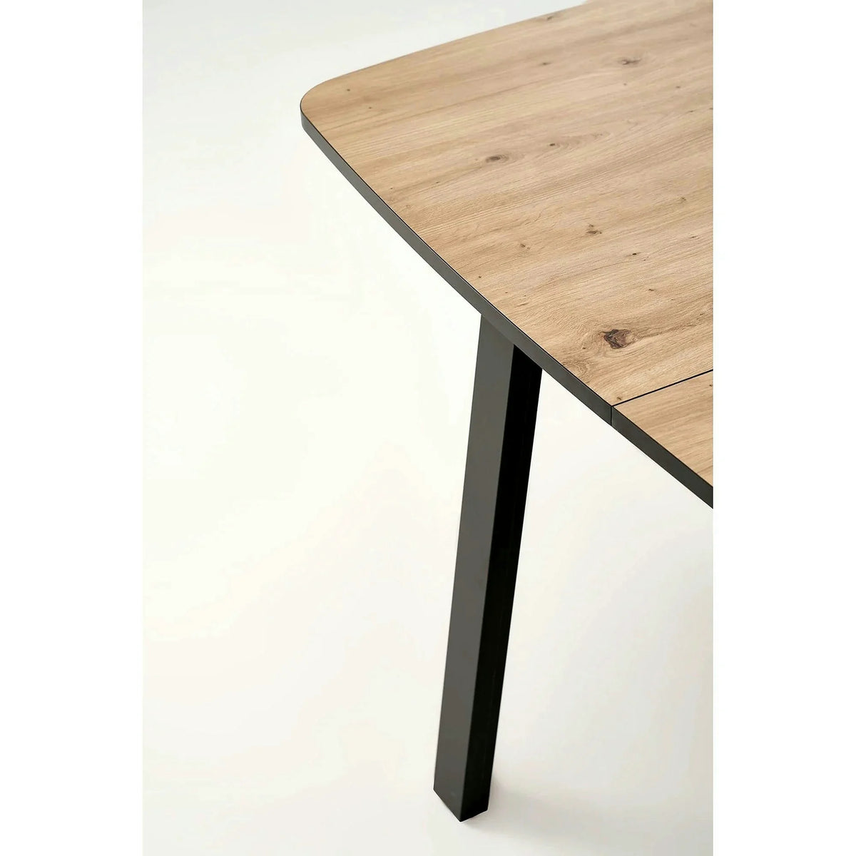 Masa extensibila BARRIL, stejar artisan/negru, 130/170x80x72 cm