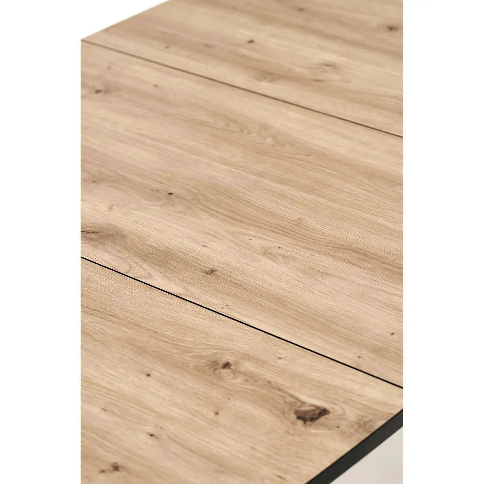Masa extensibila BARRIL, stejar artisan/negru, 130/170x80x72 cm