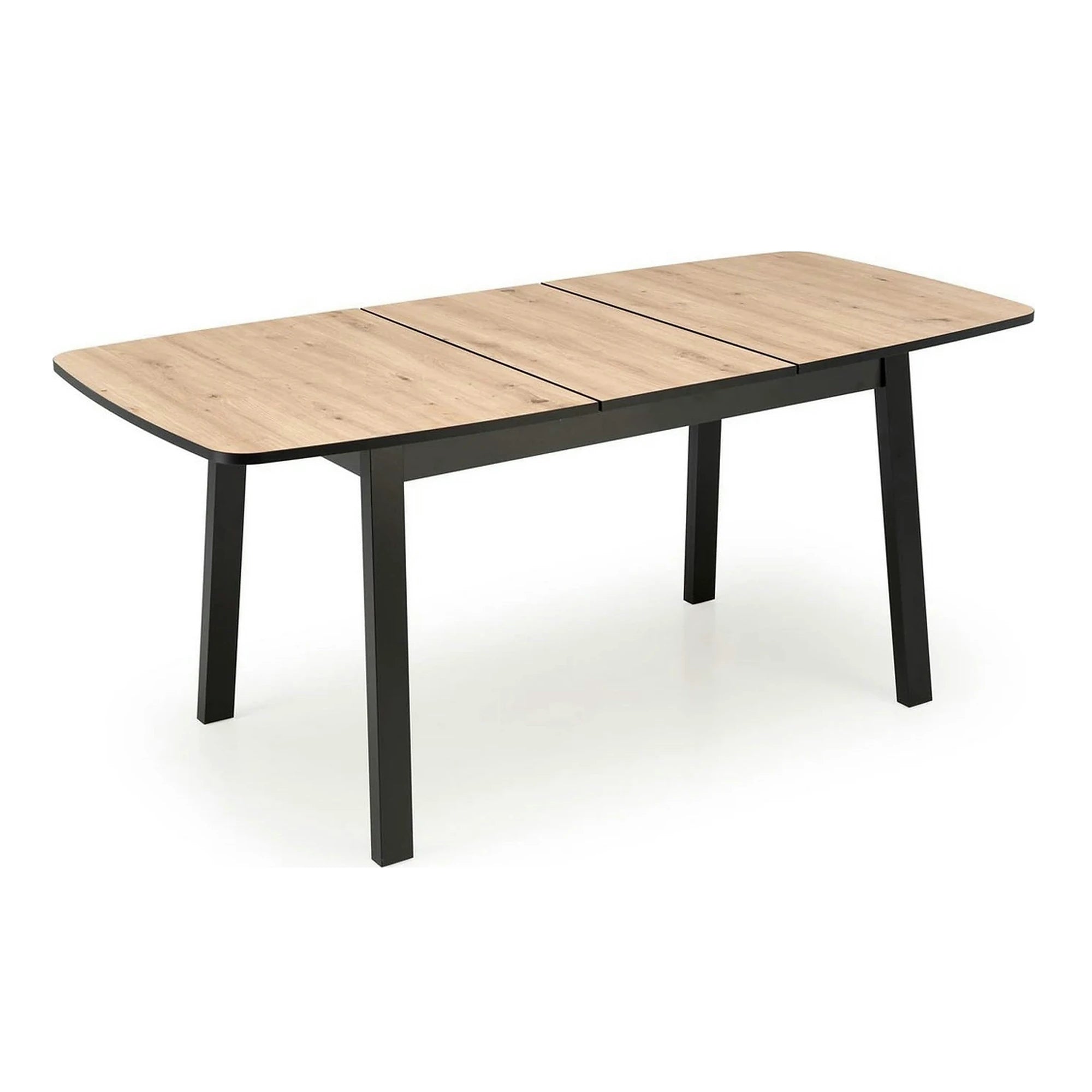 Masa extensibila BARRIL, stejar artisan/negru, 130/170x80x72 cm