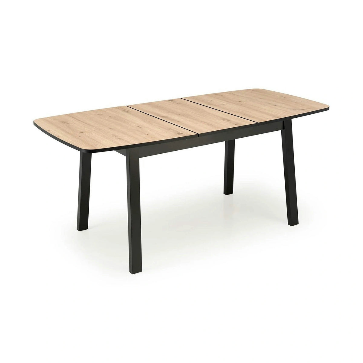 Masa extensibila BARRIL, stejar artisan/negru, 130/170x80x72 cm
