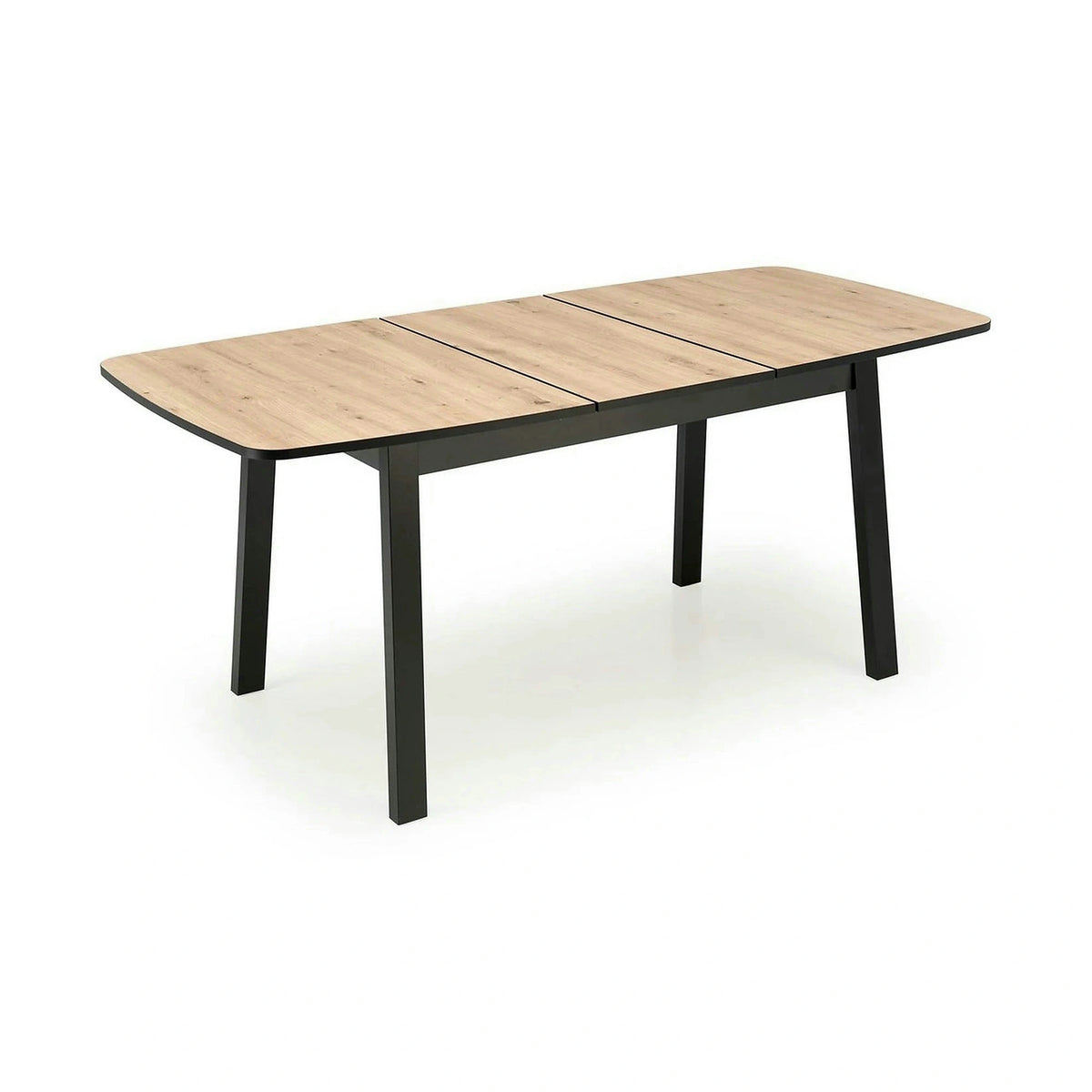 Masa extensibila BARRIL, stejar artisan/negru, 130/170x80x72 cm
