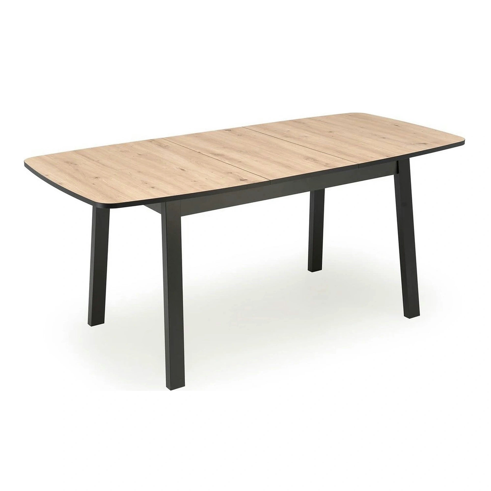 Masa extensibila BARRIL, stejar artisan/negru, 130/170x80x72 cm