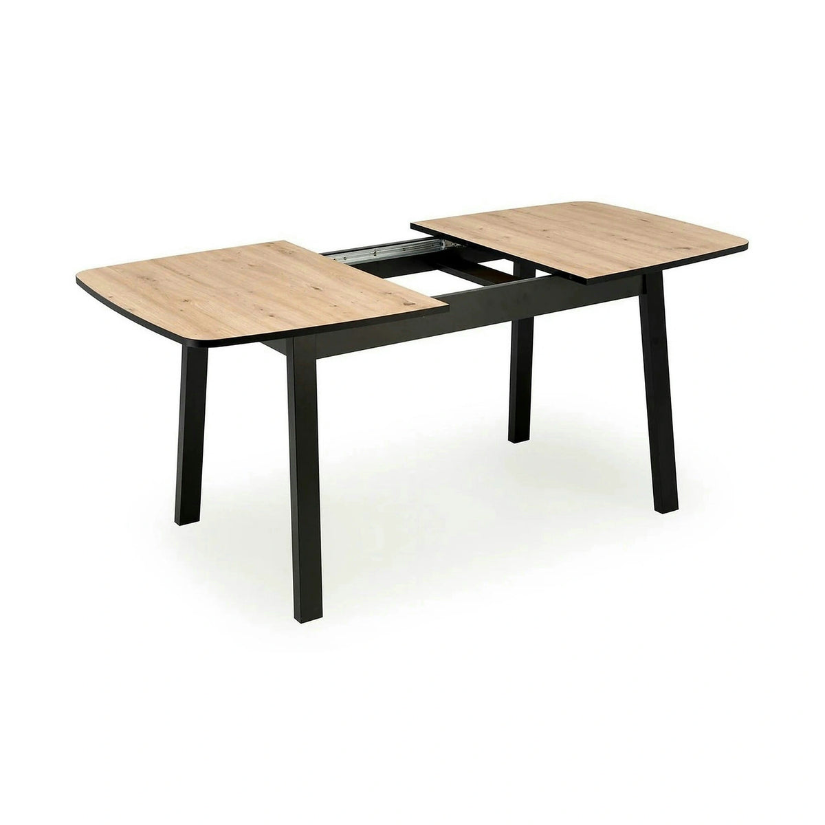 Masa extensibila BARRIL, stejar artisan/negru, 130/170x80x72 cm