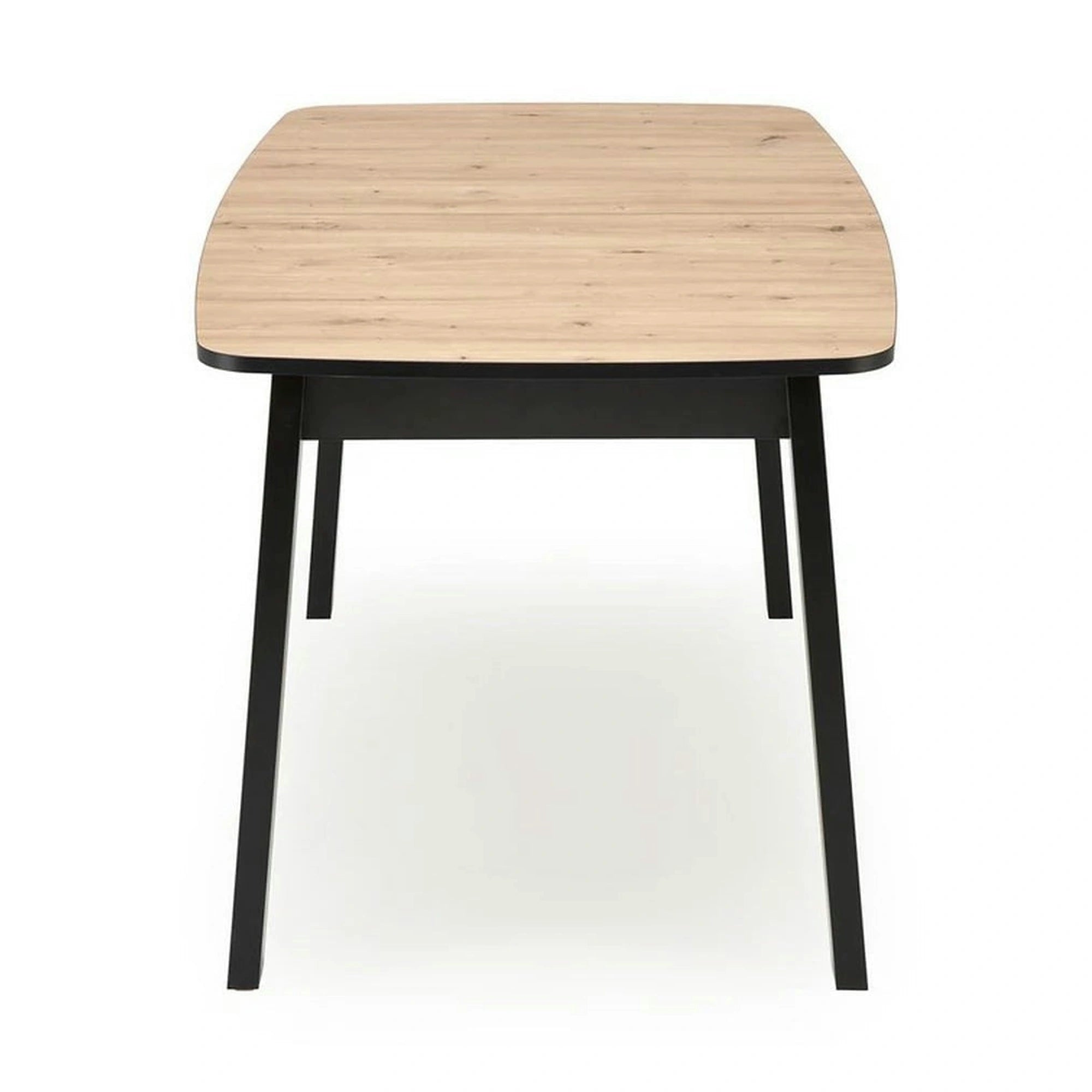 Masa extensibila BARRIL, stejar artisan/negru, 130/170x80x72 cm