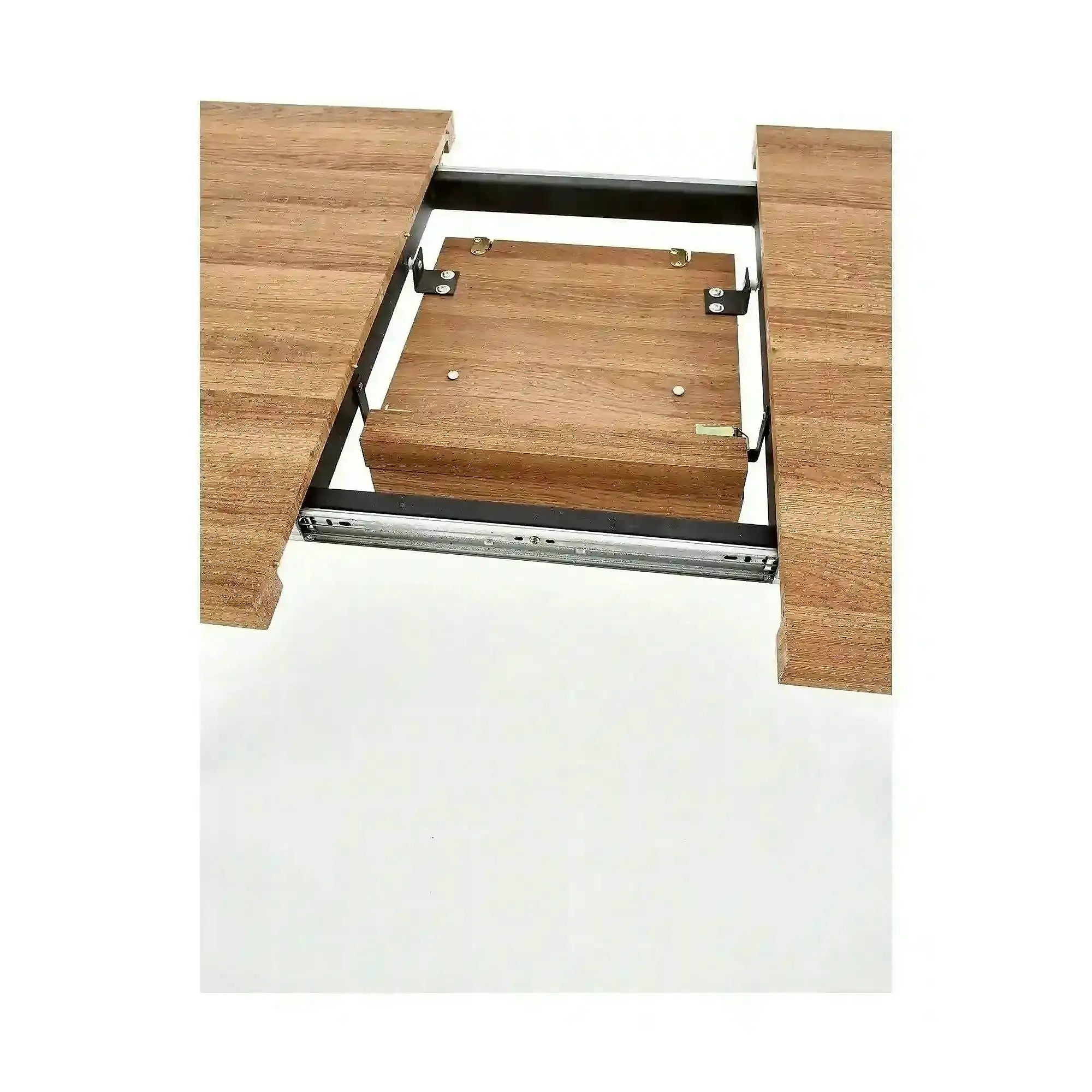 Masa extensibila BERLIN, stejar/negru, 140/180x85x76 cm
