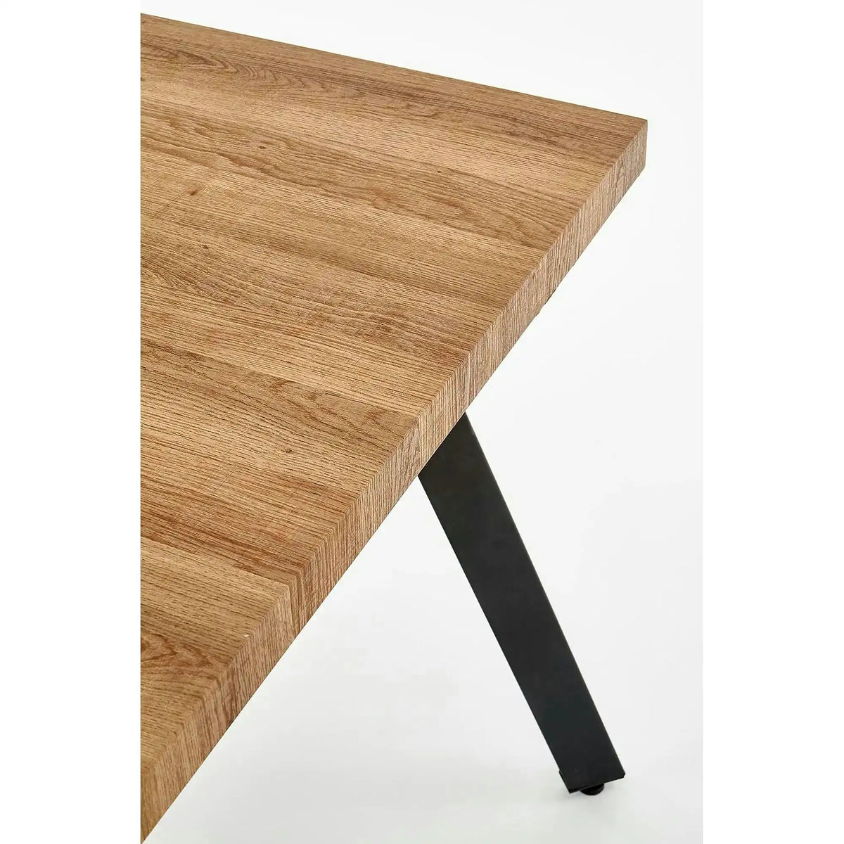 Masa extensibila BERLIN, stejar/negru, 140/180x85x76 cm