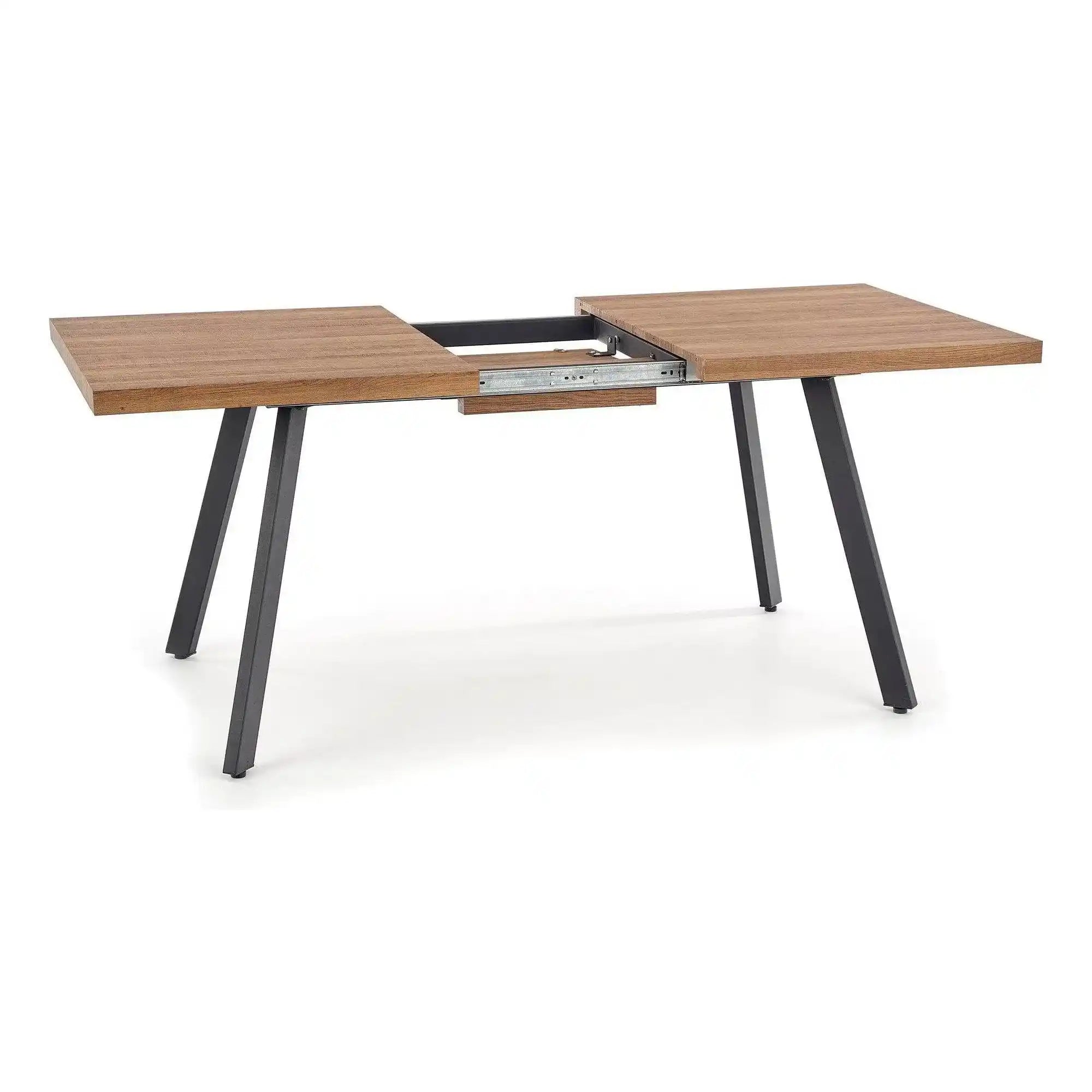 Masa extensibila BERLIN, stejar/negru, 140/180x85x76 cm