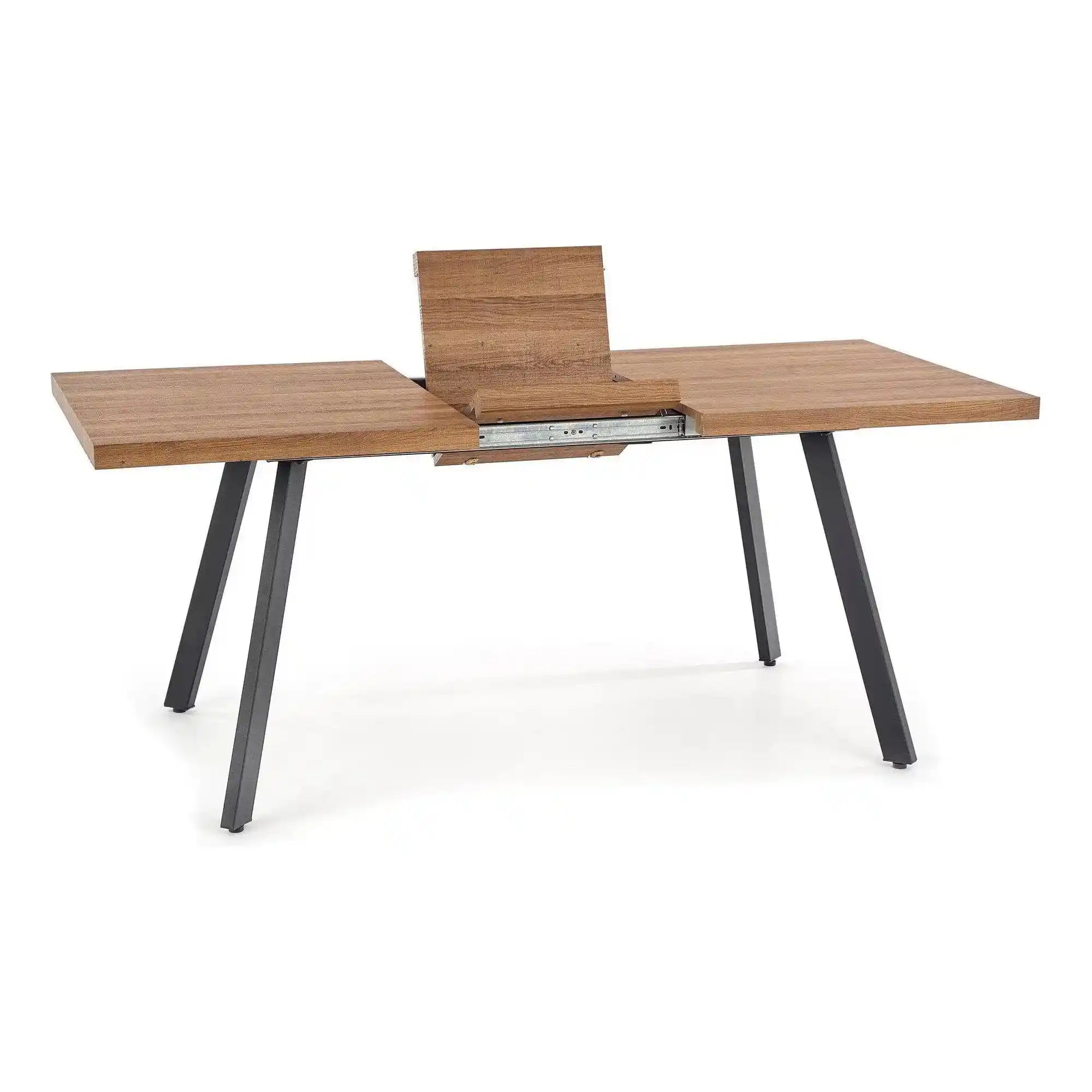 Masa extensibila BERLIN, stejar/negru, 140/180x85x76 cm