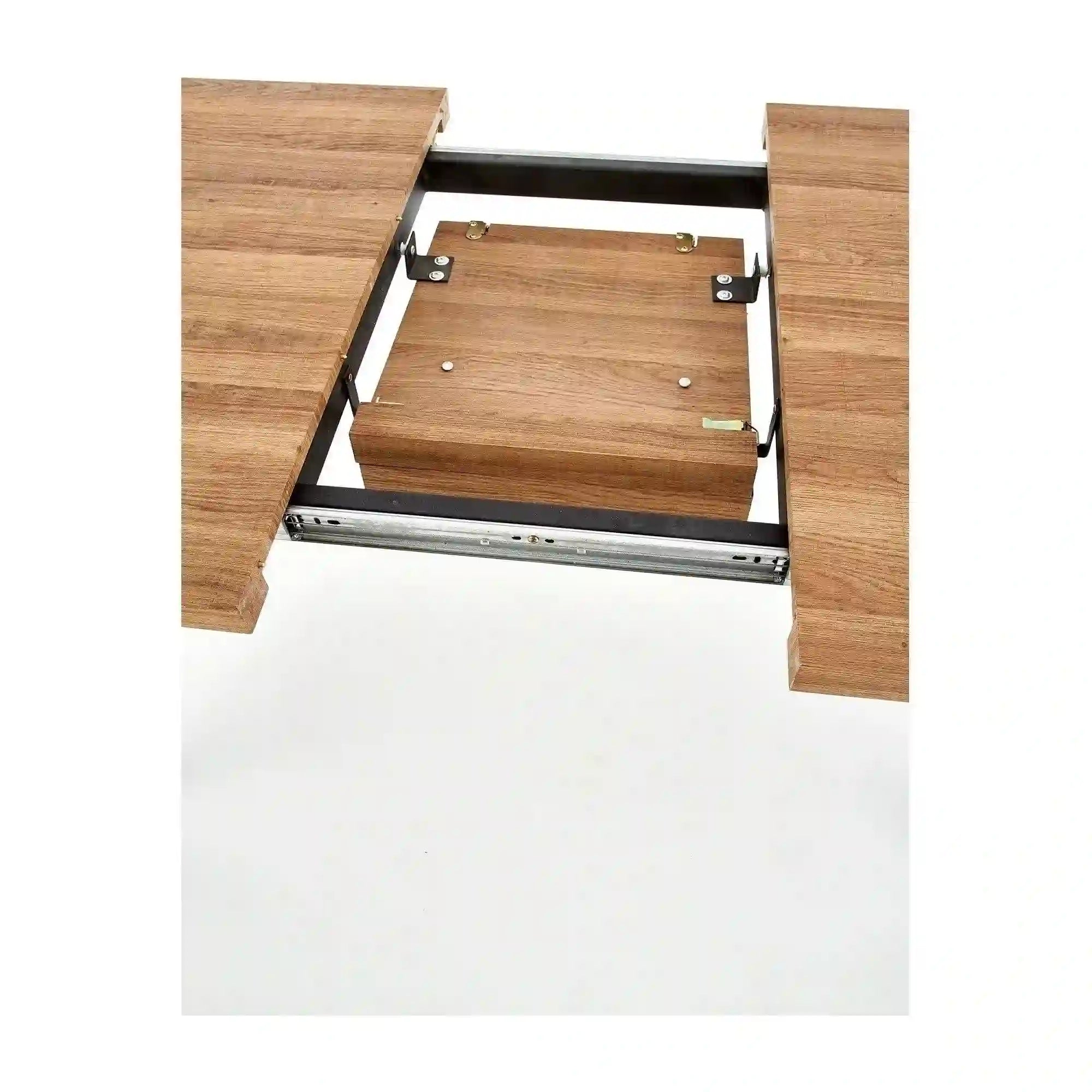 Masa extensibila BERLIN, stejar/negru, 140/180x85x76 cm