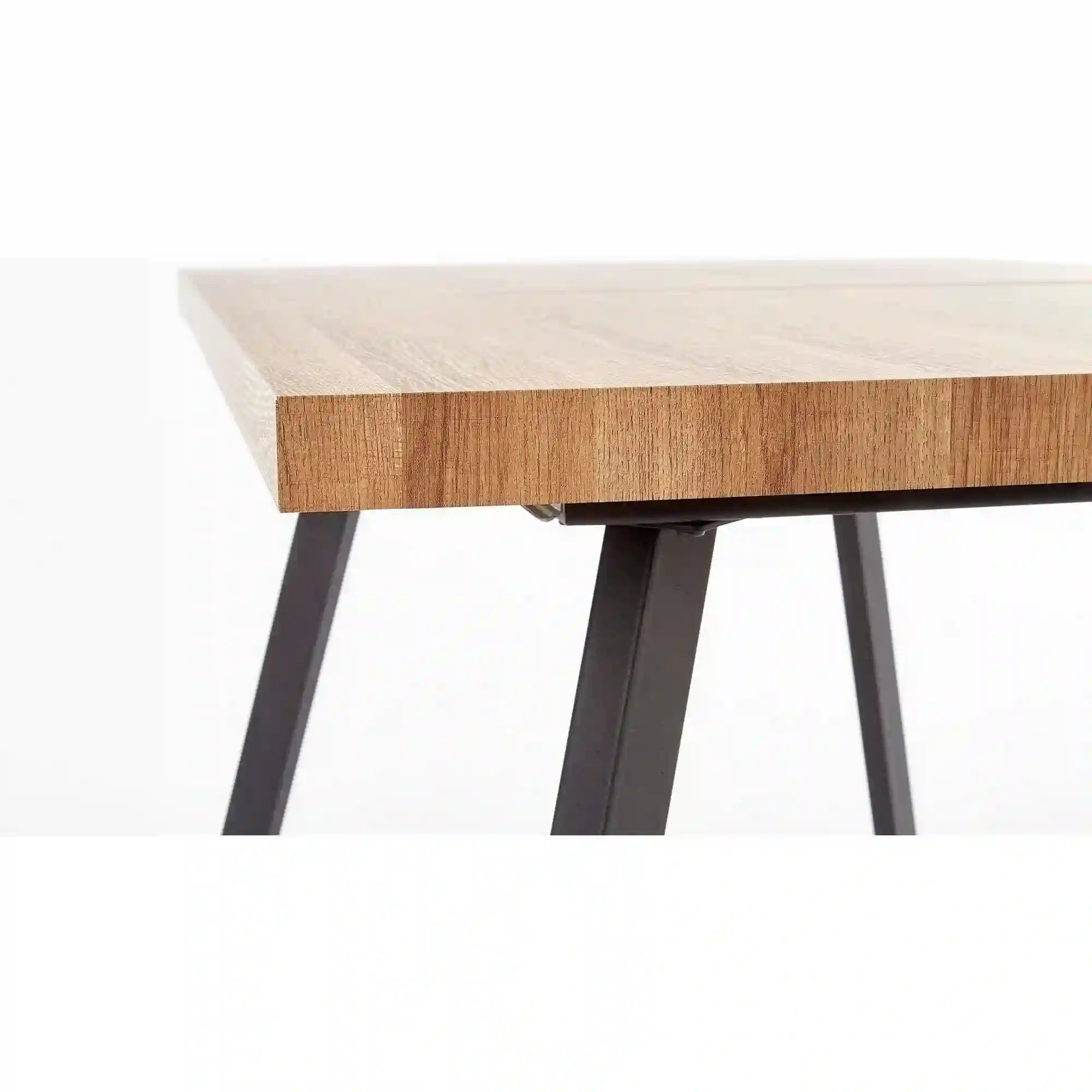 Masa extensibila BERLIN, stejar/negru, 140/180x85x76 cm