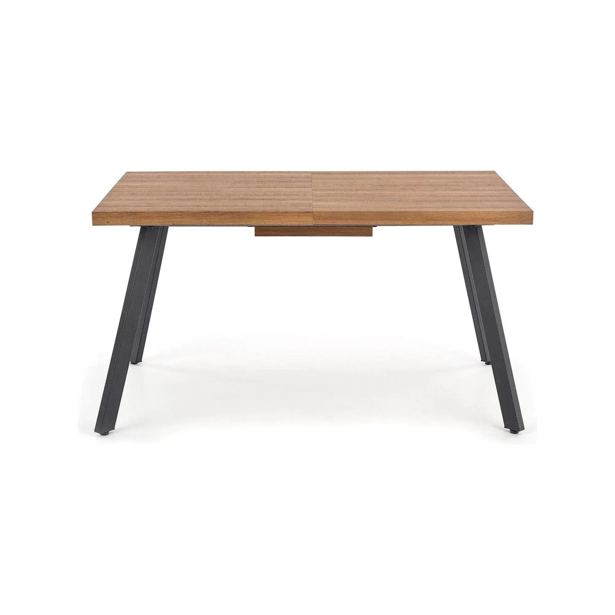 Masa extensibila BERLIN, stejar/negru, 140/180x85x76 cm