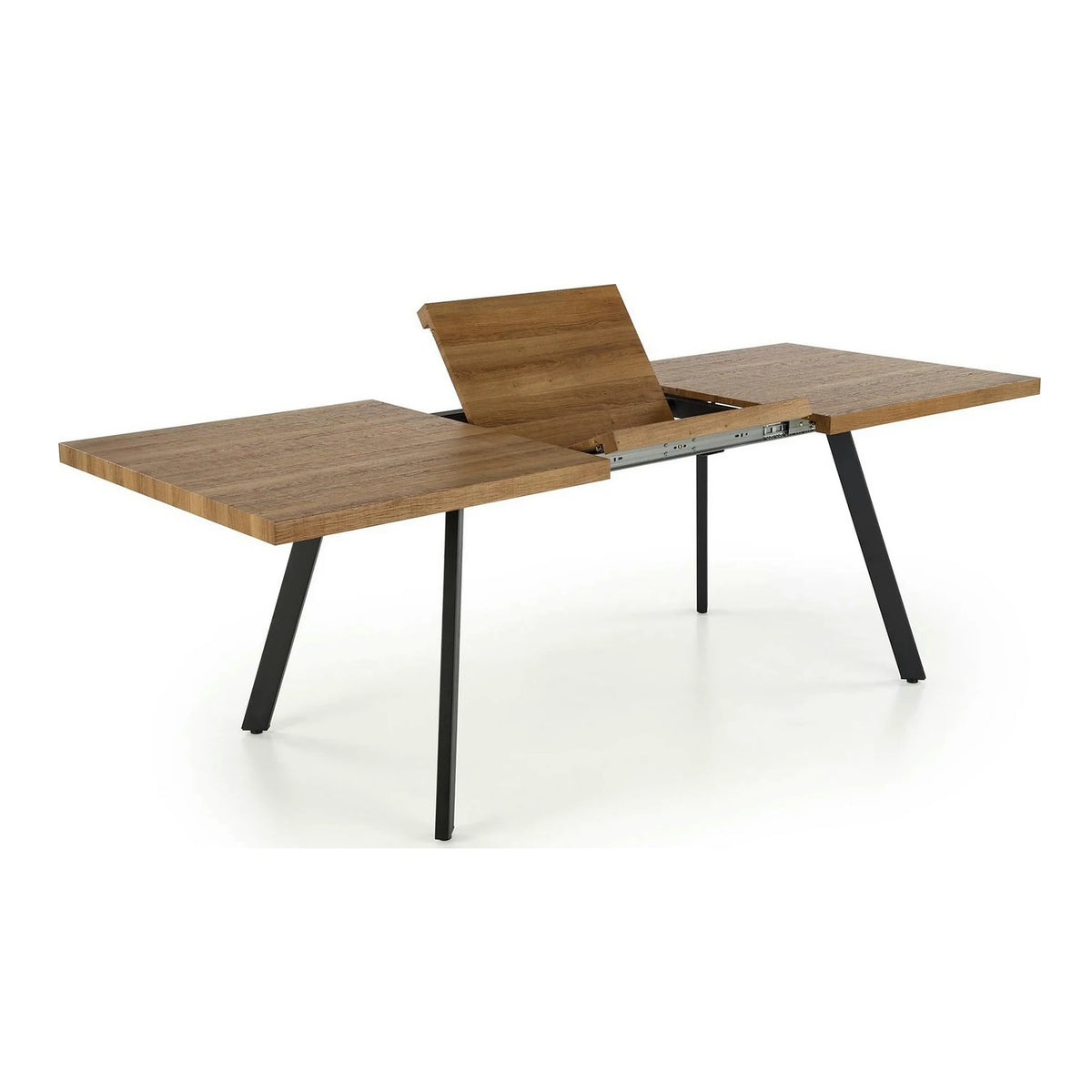 Masa extensibila BERLIN, stejar/negru, 160/220x90x76 cm