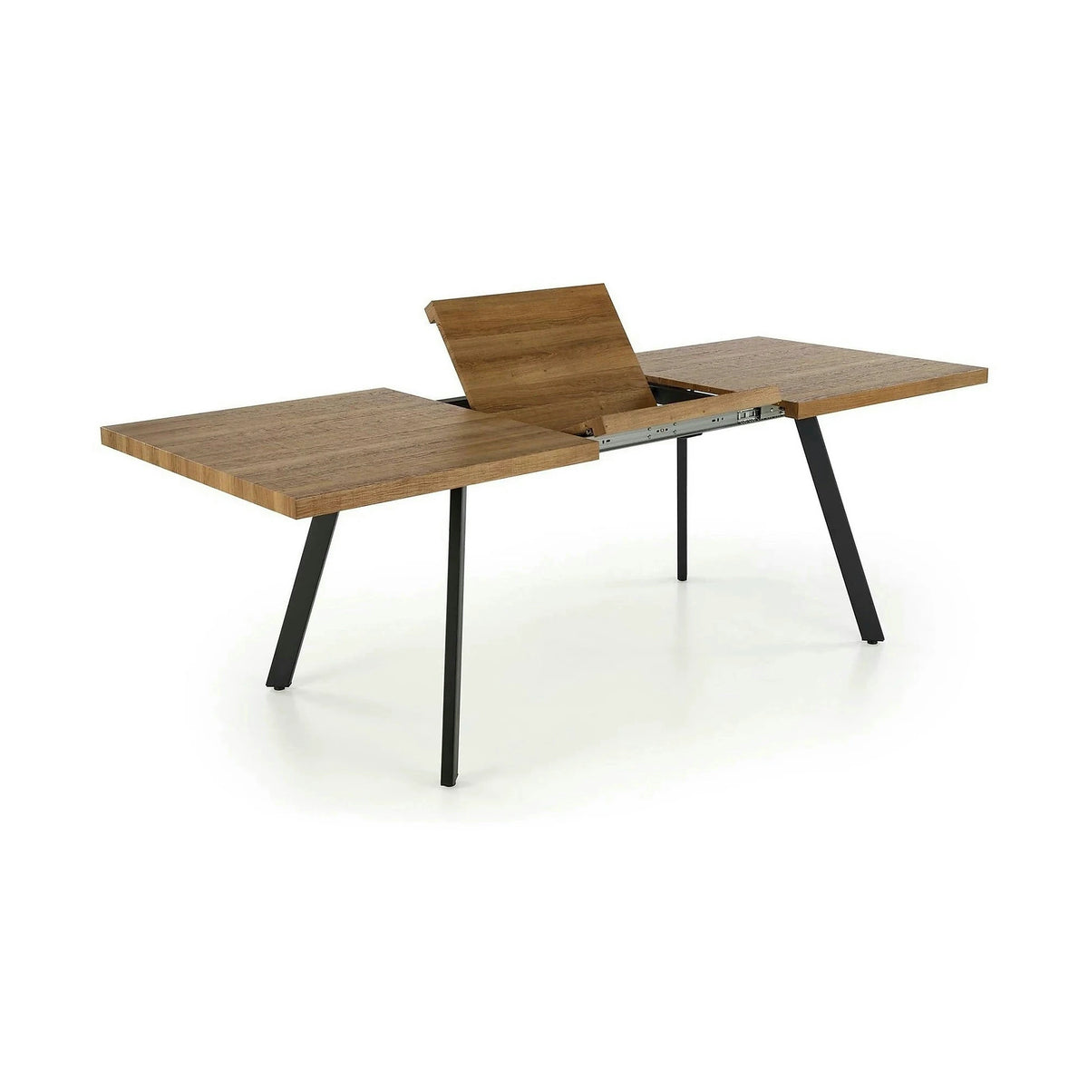 Masa extensibila BERLIN, stejar/negru, 160/220x90x76 cm