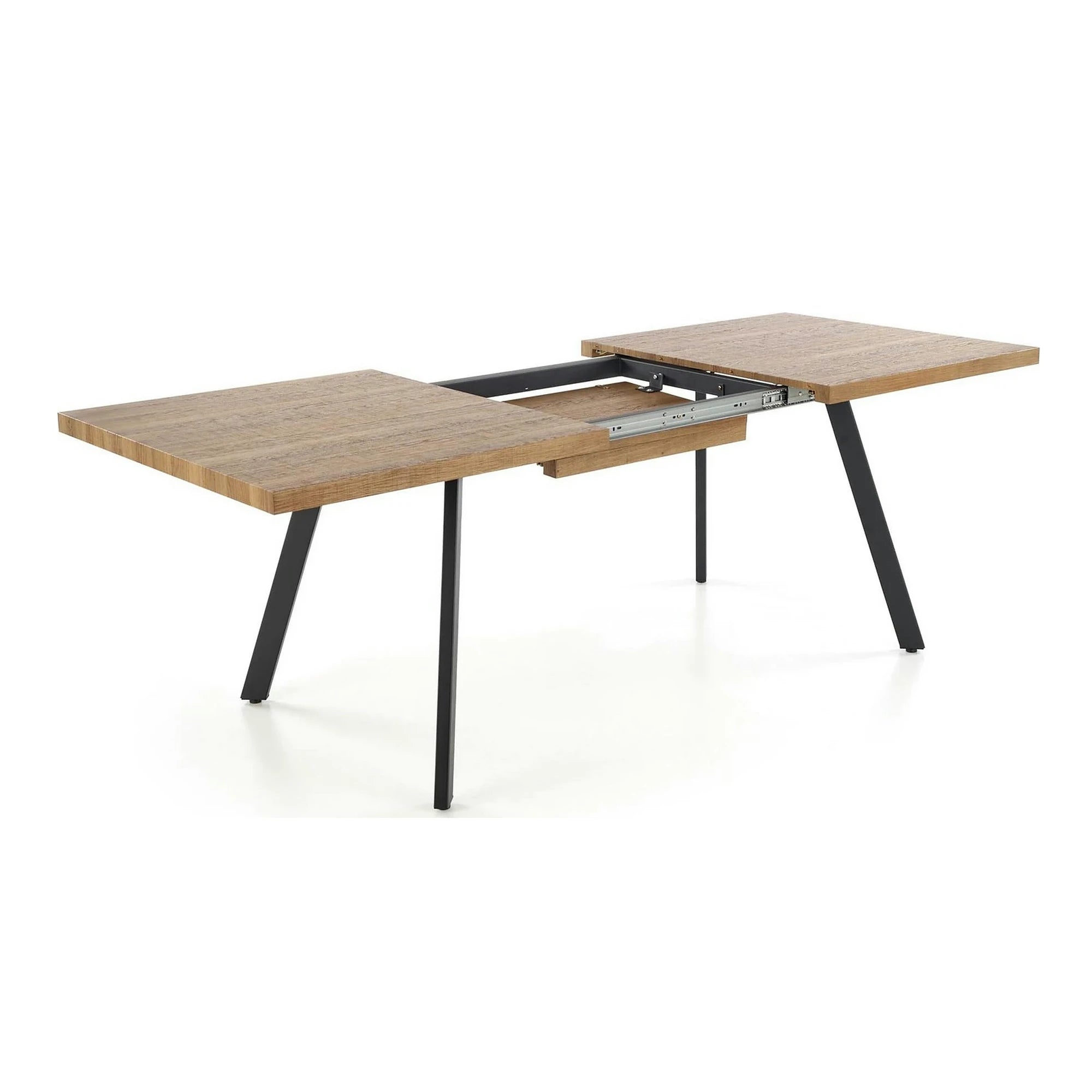 Masa extensibila BERLIN, stejar/negru, 160/220x90x76 cm