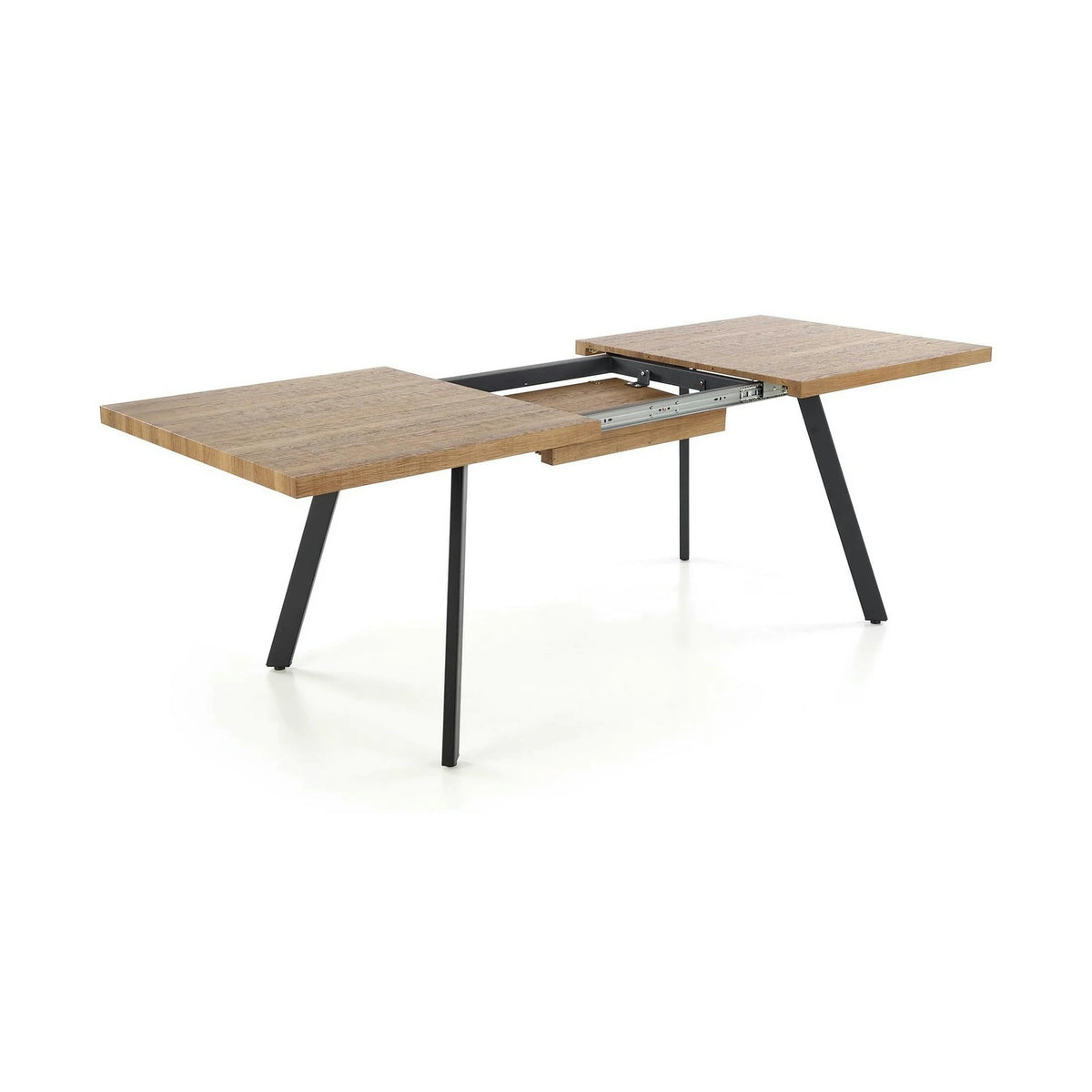 Masa extensibila BERLIN, stejar/negru, 160/220x90x76 cm