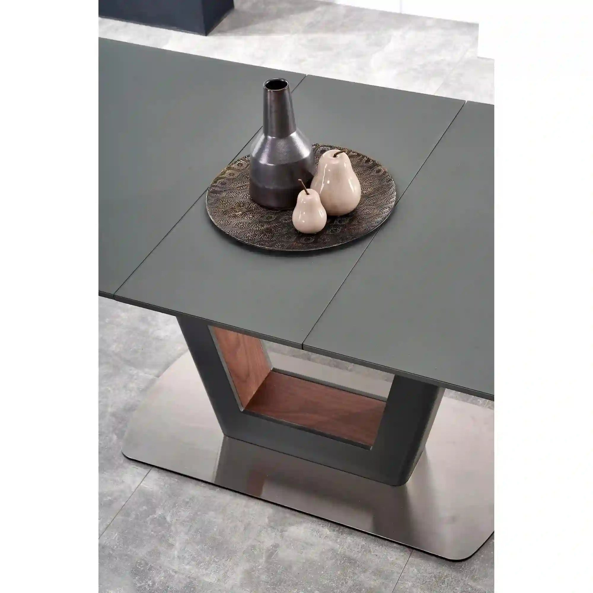 Masa extensibila BILOTTI, gri antracit/nuc, 160/200x90x76 cm