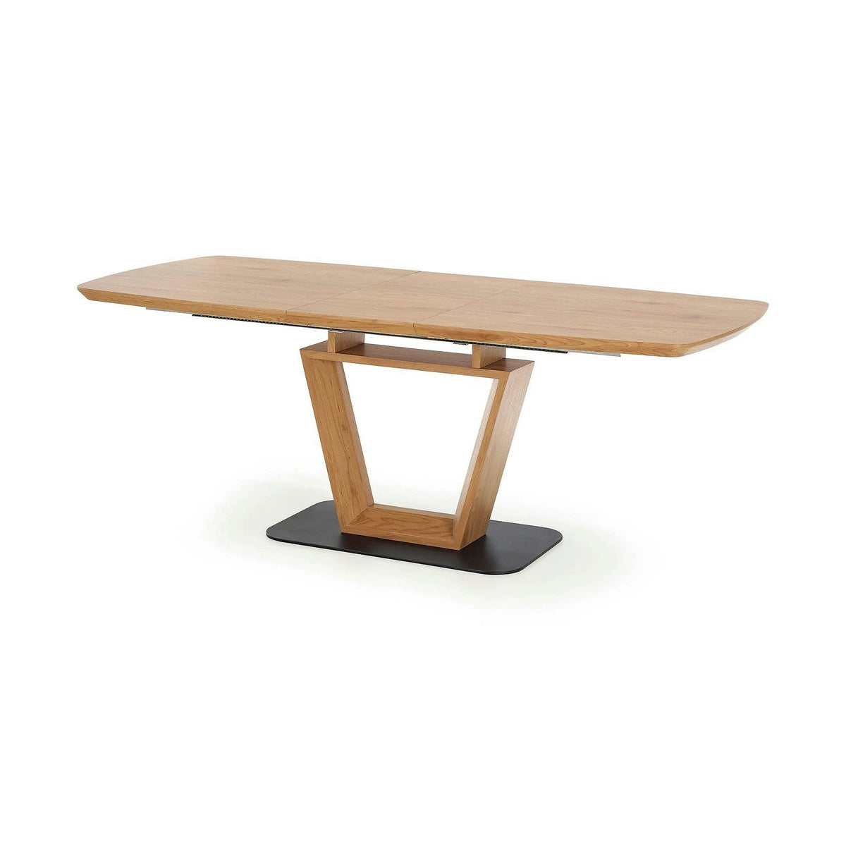 Masa extensibila BLACKY, stejar auriu/negru, 160/220x90x76 cm