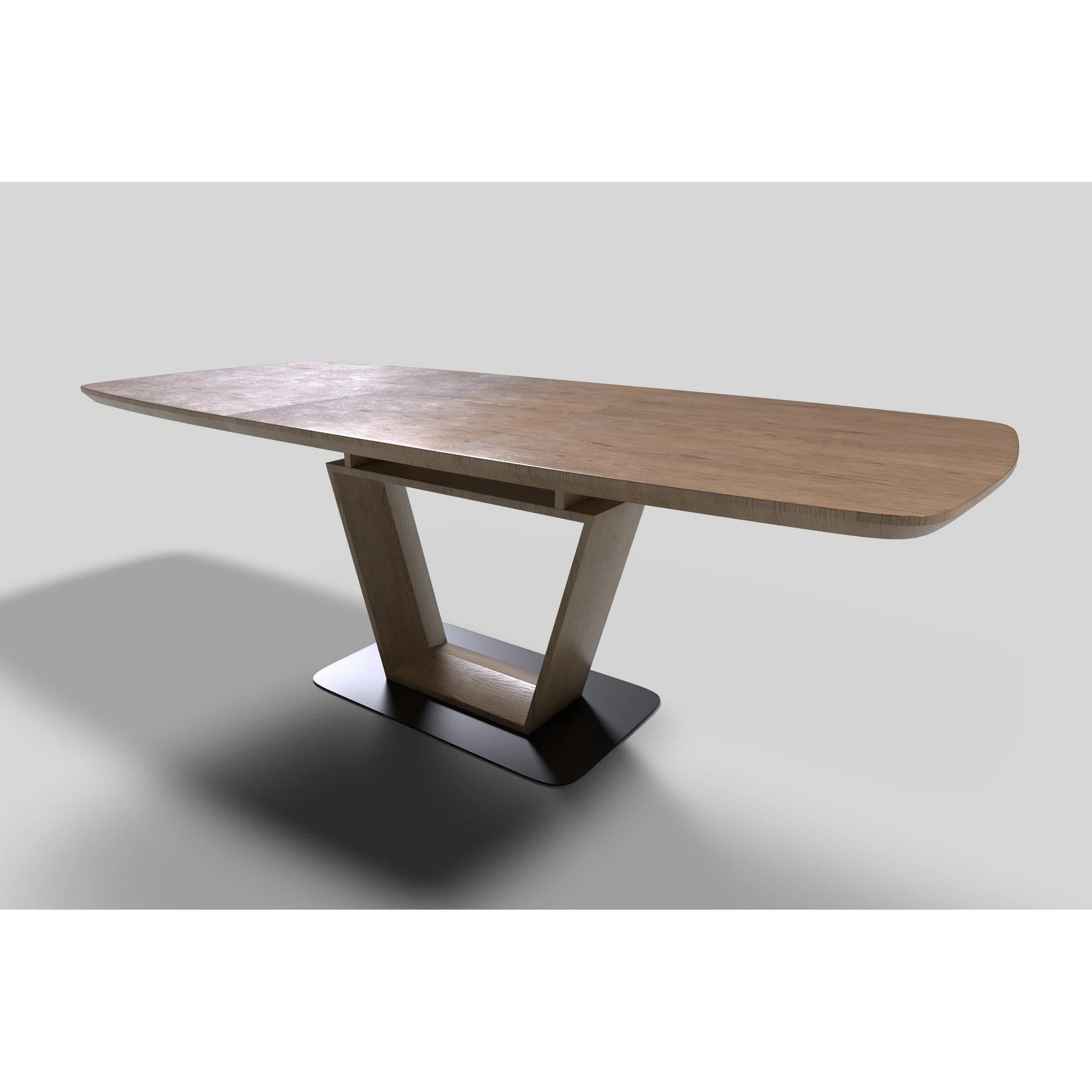 Masa extensibila BLACKY, stejar auriu/negru, 160/220x90x76 cm