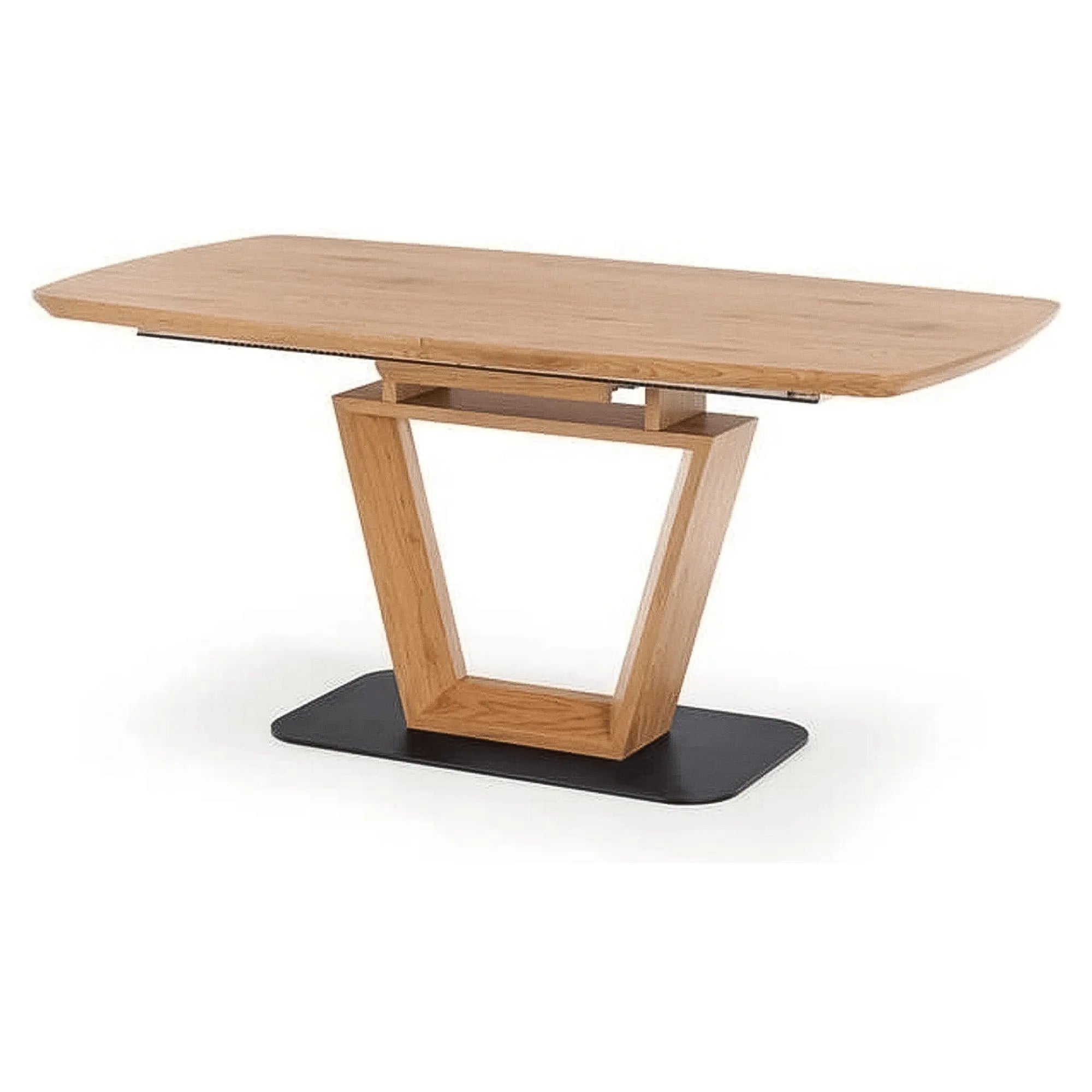 Masa extensibila BLACKY, stejar auriu/negru, 160/220x90x76 cm