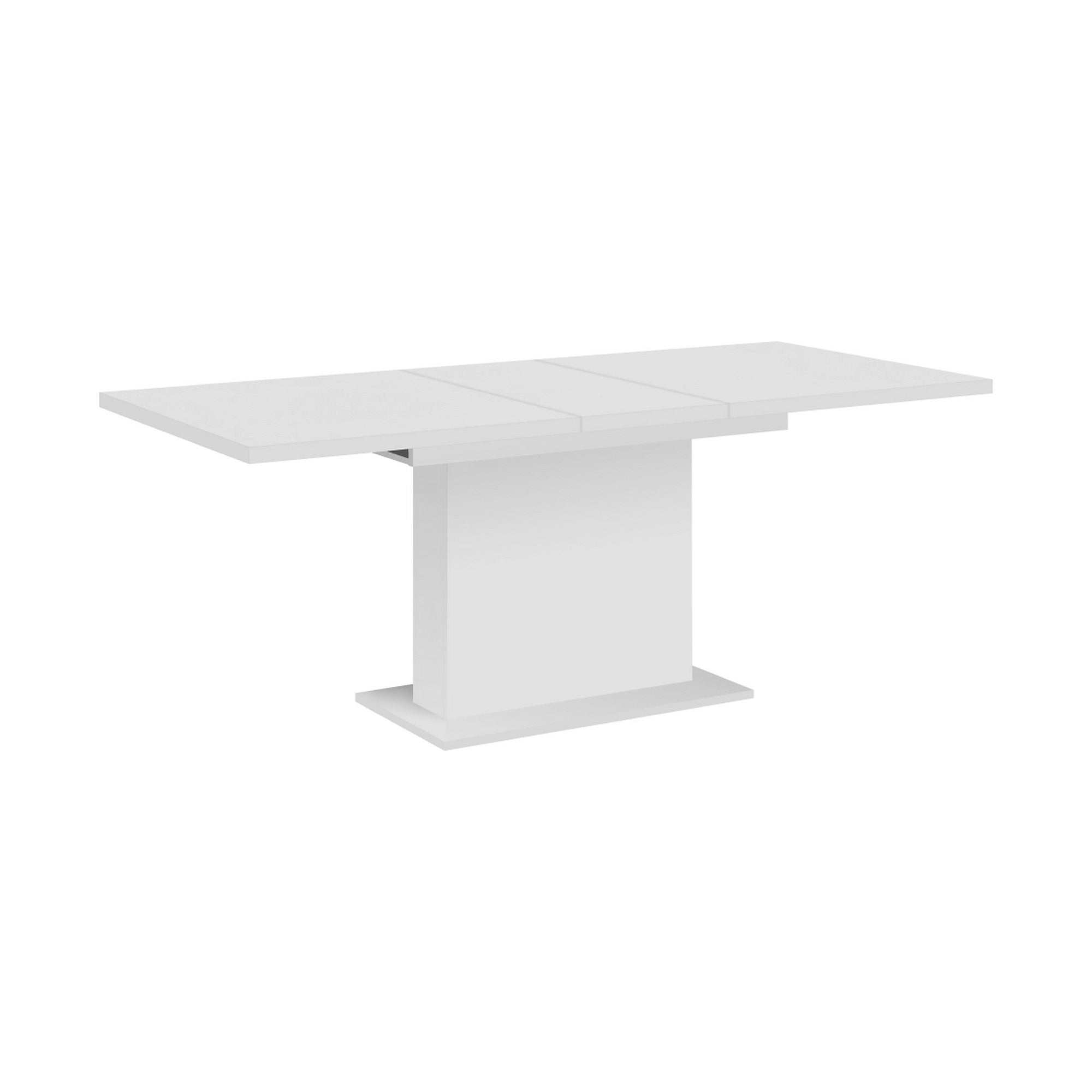Masa extensibila BOBA, alb, DTD laminat, 160/200x90x77 cm