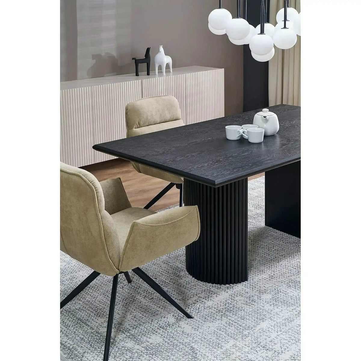 Masa extensibila BOLERO, negru, 160/250x90x78 cm