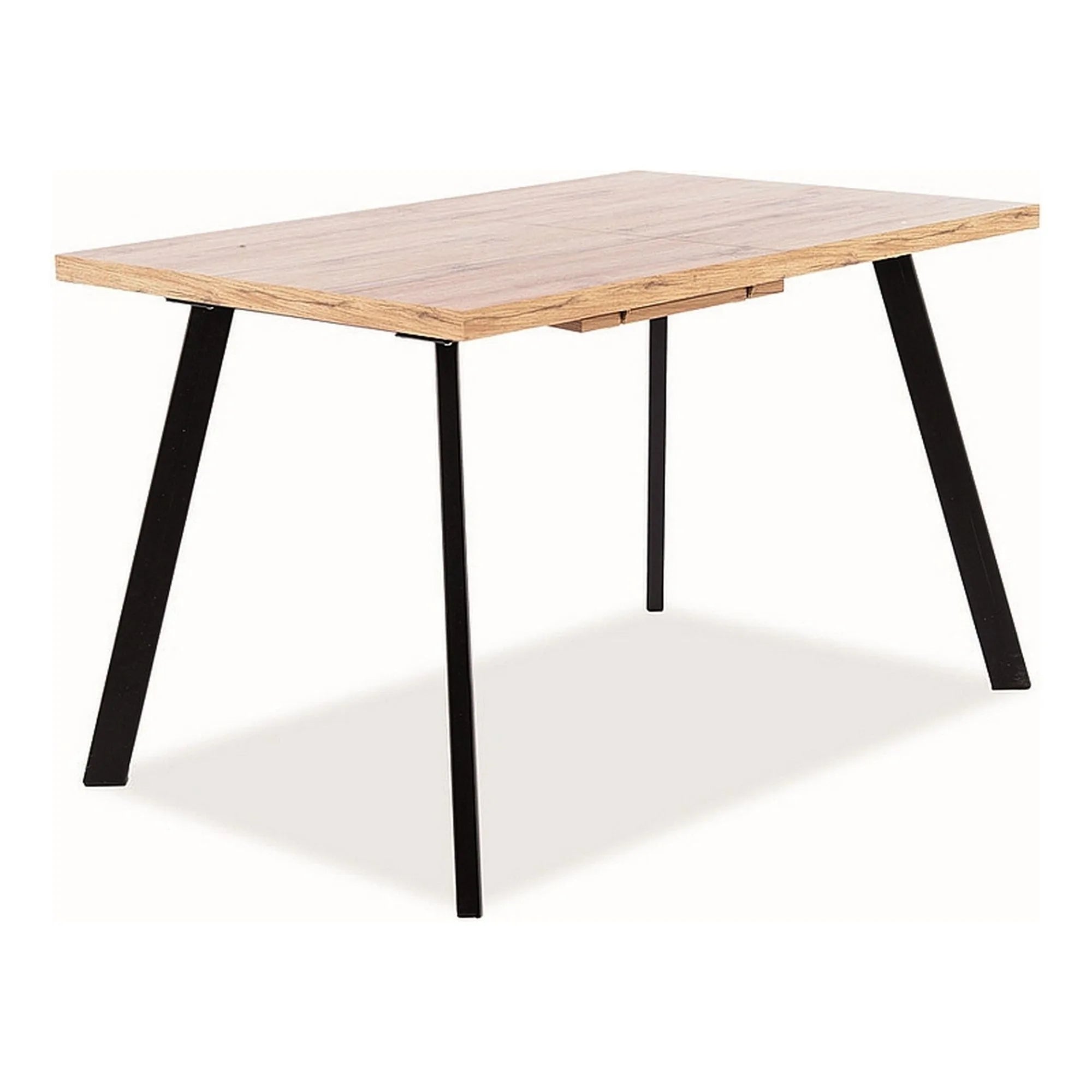 Masa extensibila BRICK, stejar artisan/negru, 120/160x80x75 cm