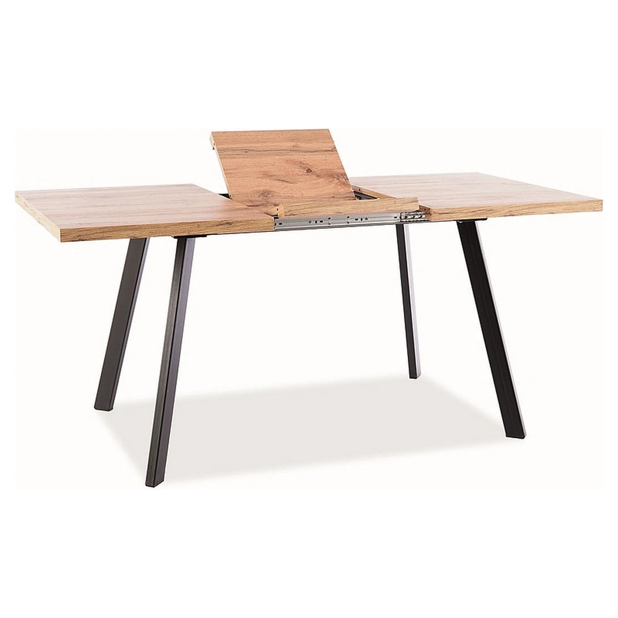 Masa extensibila BRICK, stejar artisan/negru, 120/160x80x75 cm