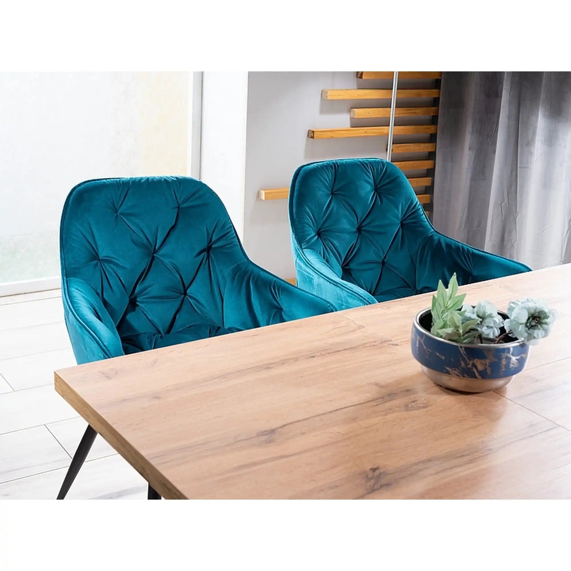 Masa extensibila BRICK, stejar artisan/negru, 120/160x80x75 cm