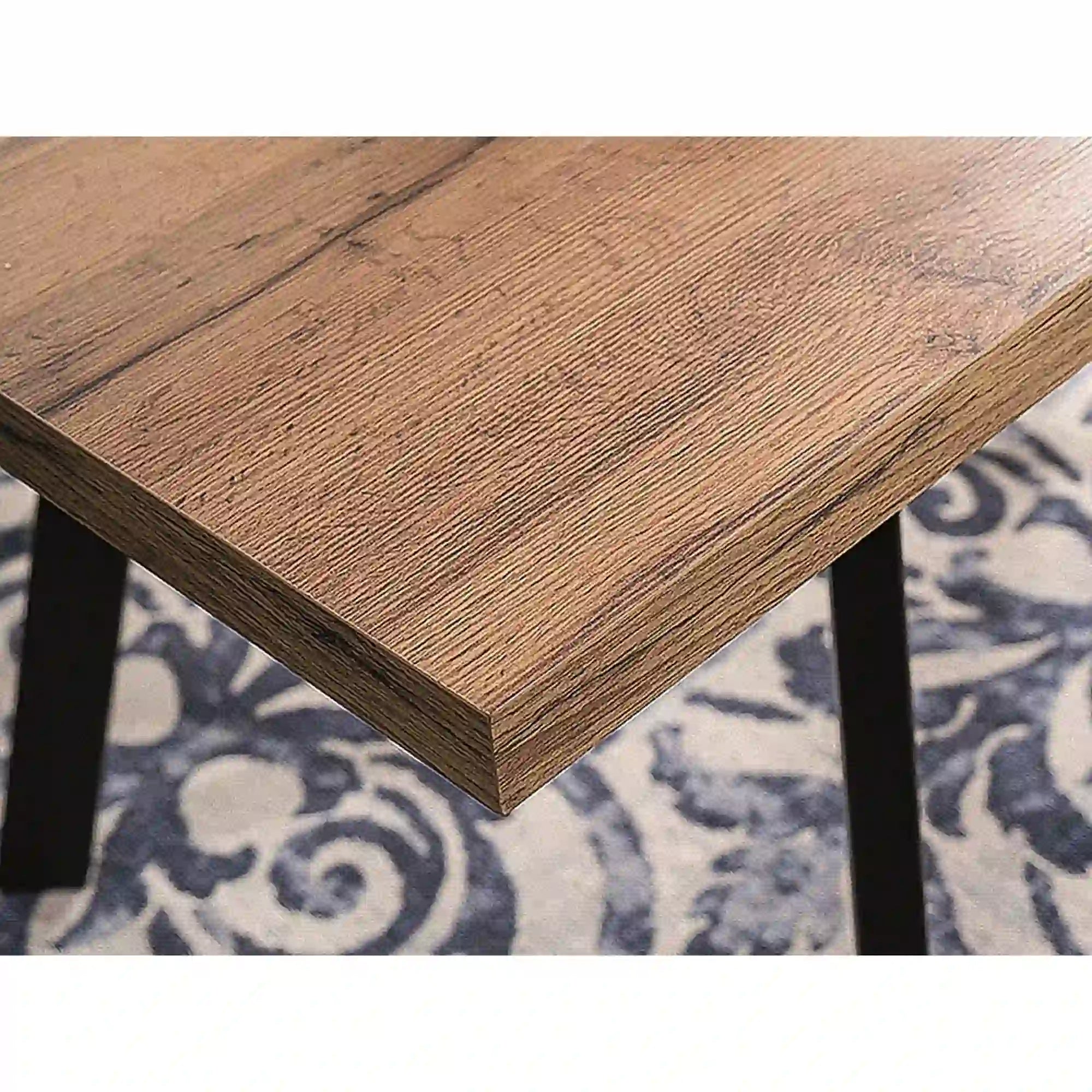 Masa extensibila BRICK, stejar artisan/negru, 120/160x80x75 cm