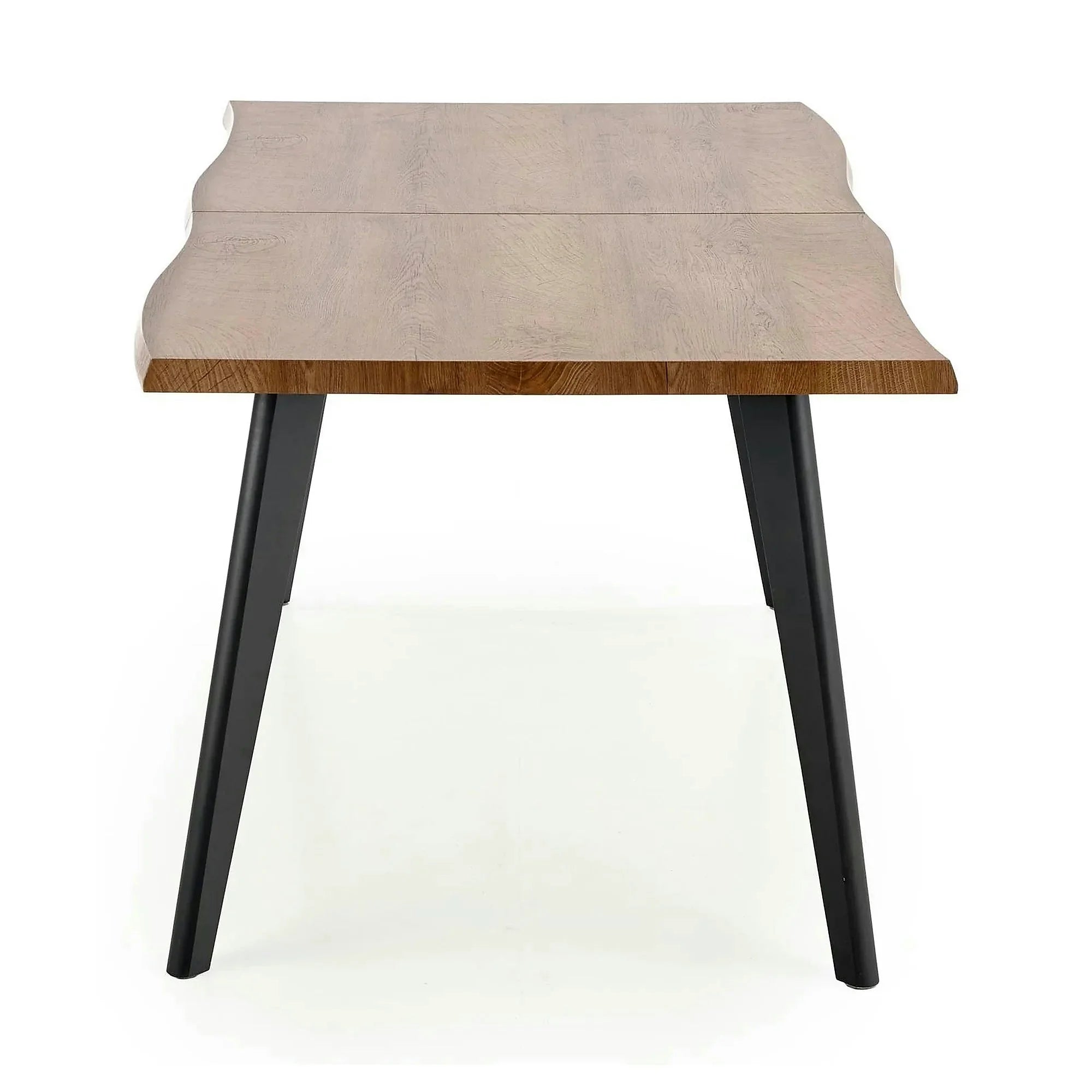 Masa extensibila bucatarie DICKSON, stejar natural/negru, 150/210x90x75 cm