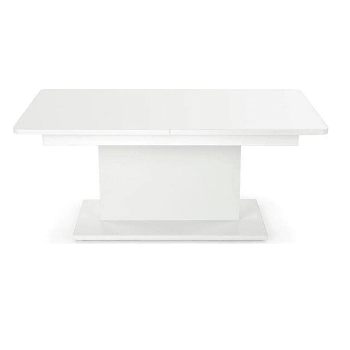 Masa extensibila BUSETTI, alb mat, PAL, 126/167x70x56/74 cm