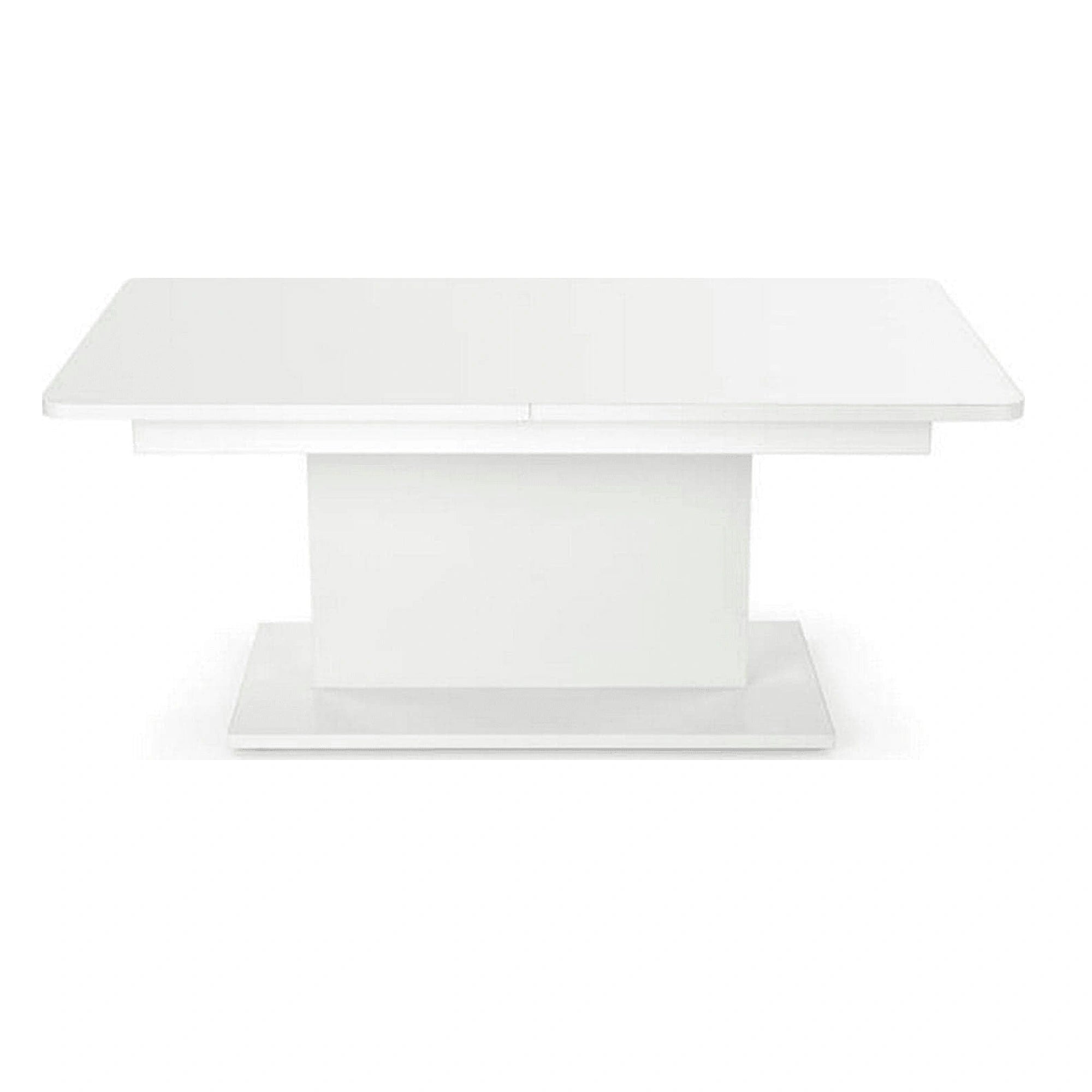 Masa extensibila BUSETTI, alb mat, PAL, 126/167x70x56/74 cm
