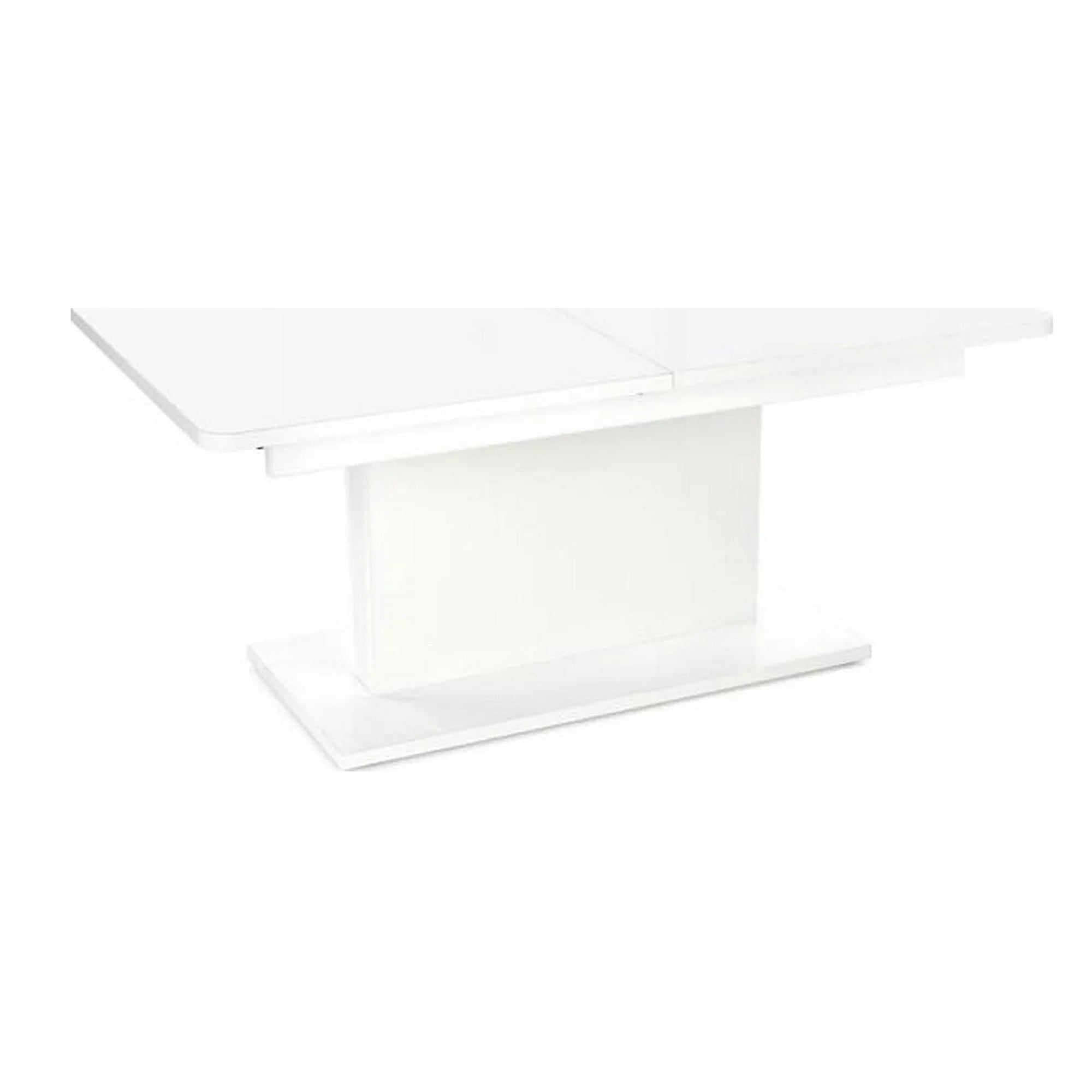 Masa extensibila BUSETTI, alb mat, PAL, 126/167x70x56/74 cm