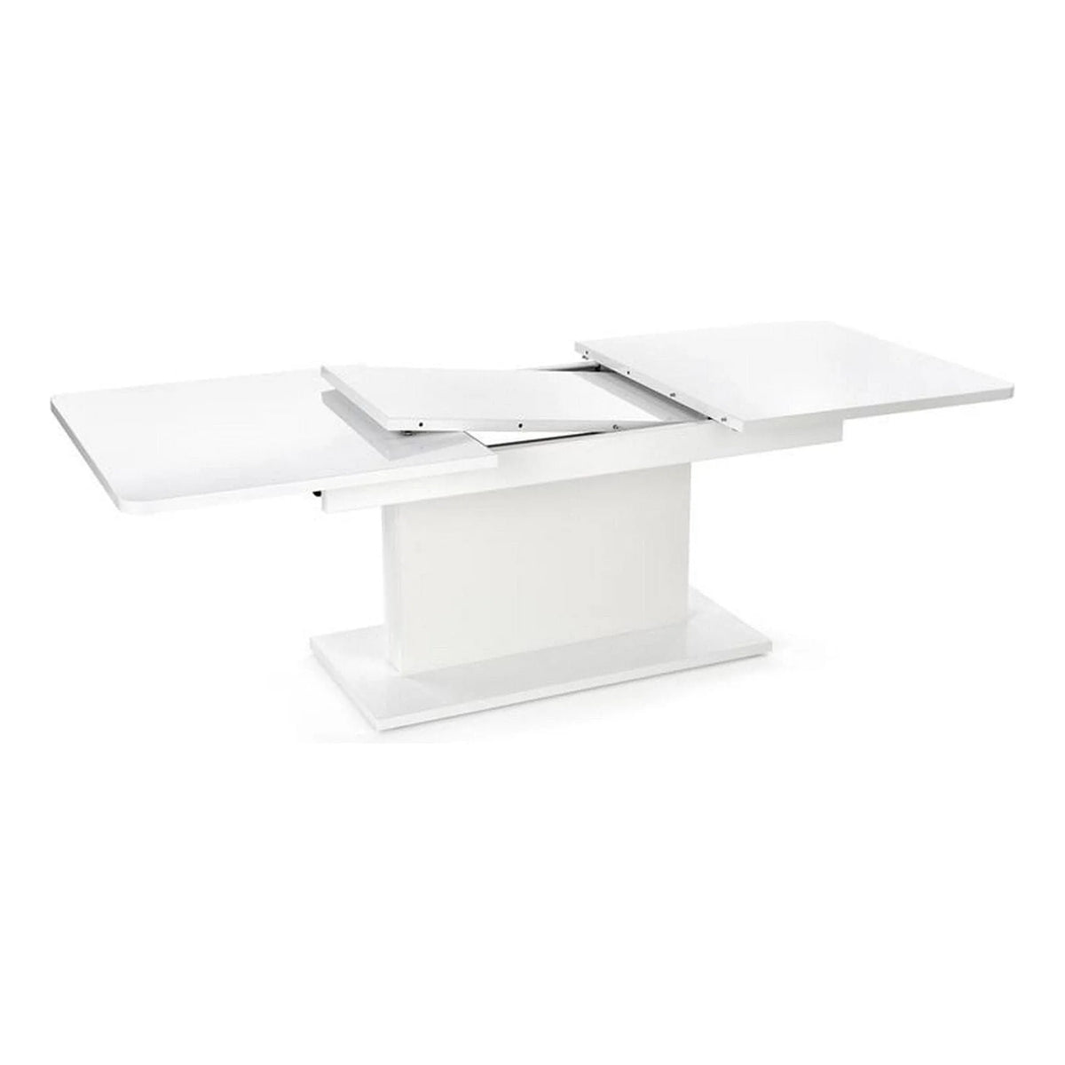 Masa extensibila BUSETTI, alb mat, PAL, 126/167x70x56/74 cm