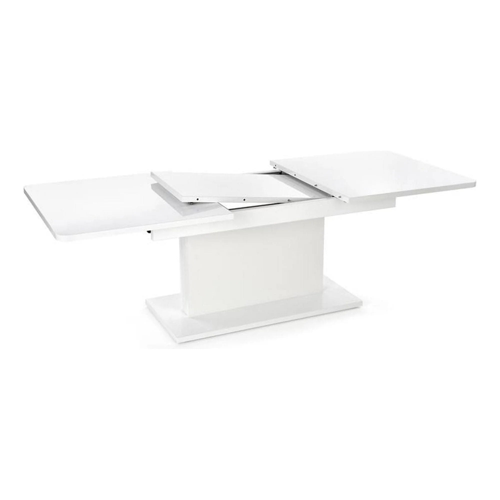 Masa extensibila BUSETTI, alb mat, PAL, 126/167x70x56/74 cm